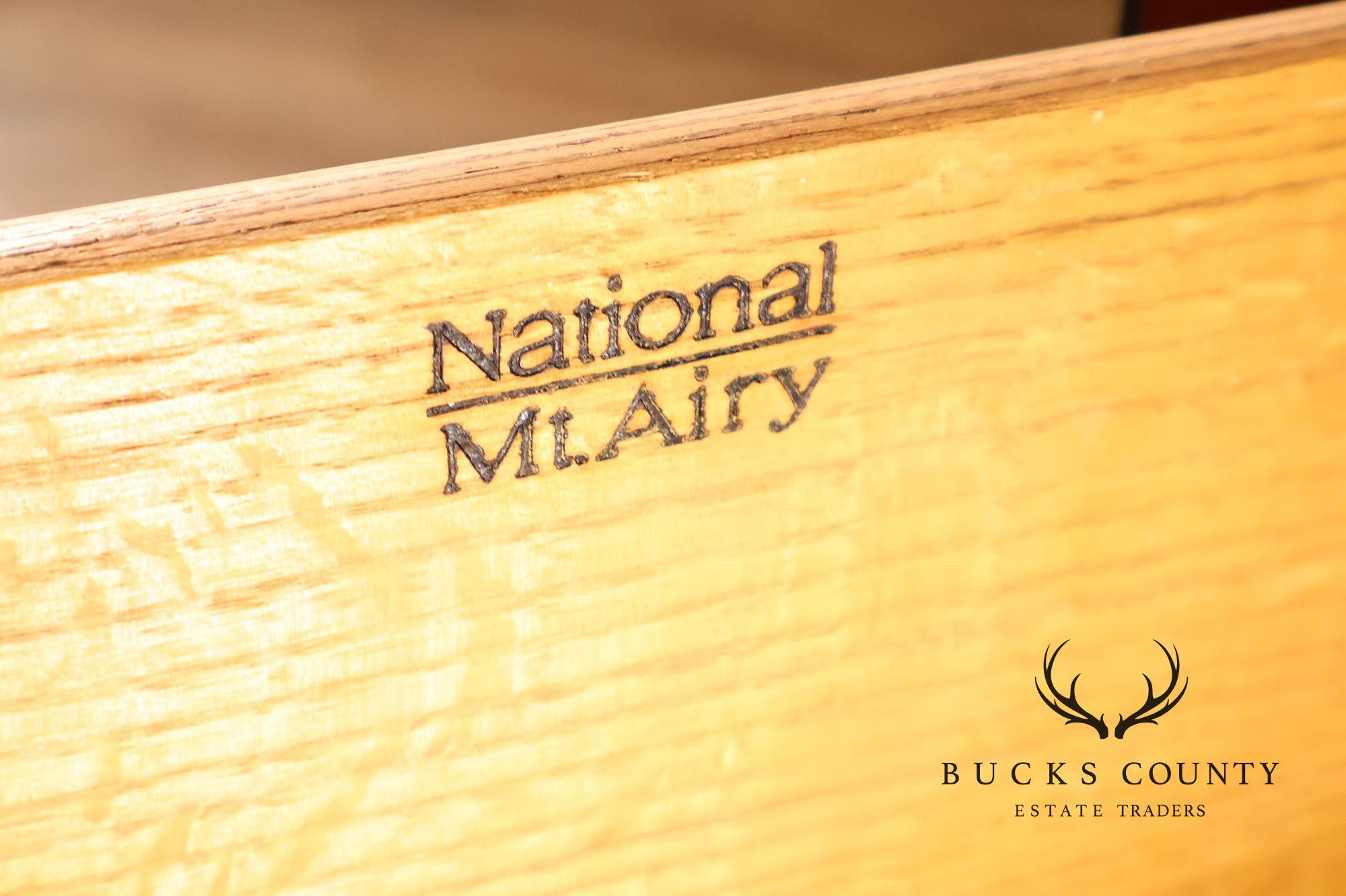 National Mt. Airy Campaign Style Pair of Cherry Nightstands