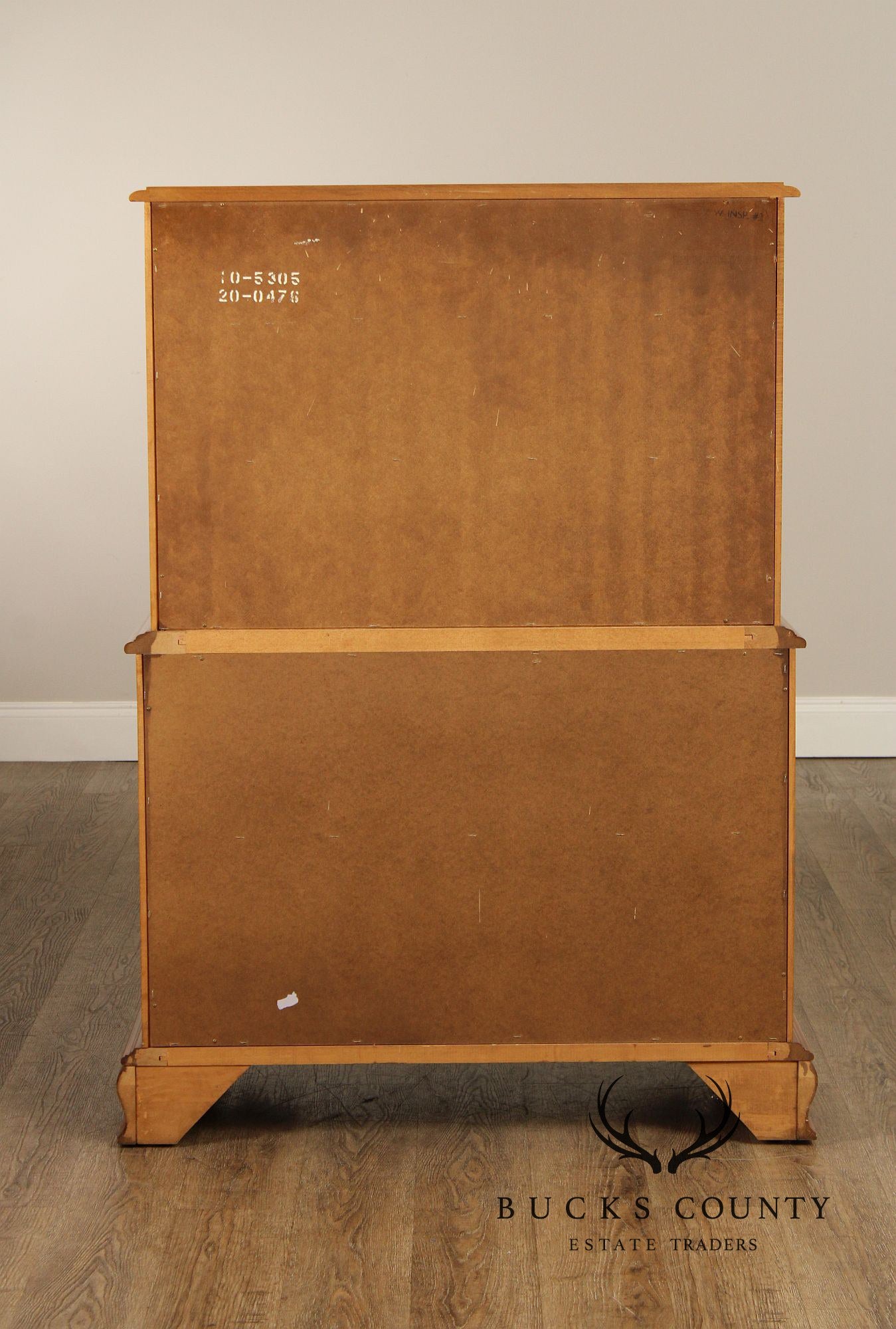 Ethan Allen Chippendale Style Maple Chest on Chest