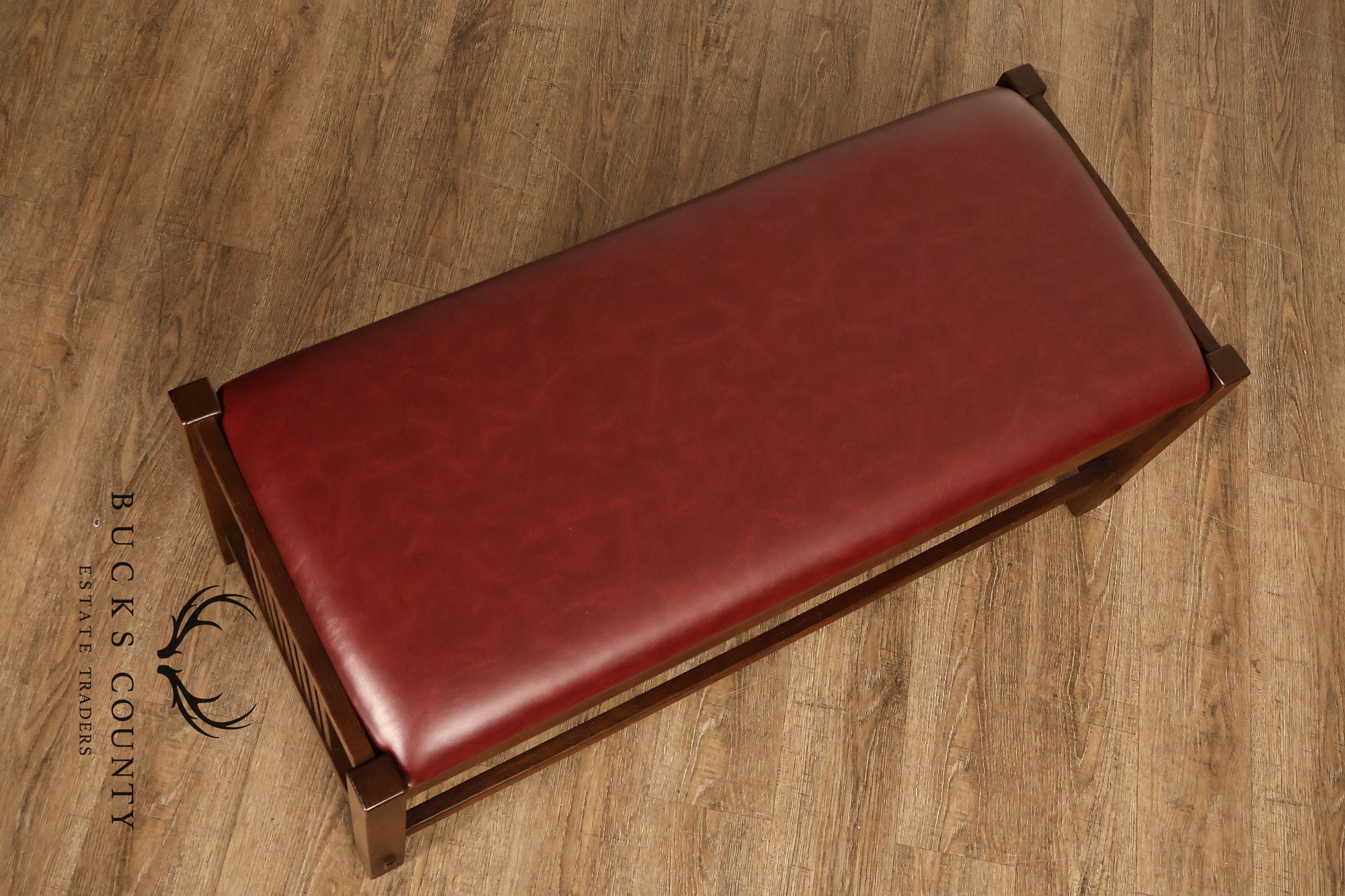 Stickley Mission Collection Oak Upholstered Bench