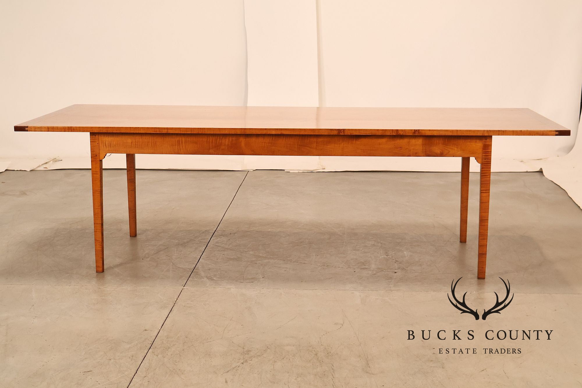Irion Company Custom Tiger Maple Farmhouse Dining Table