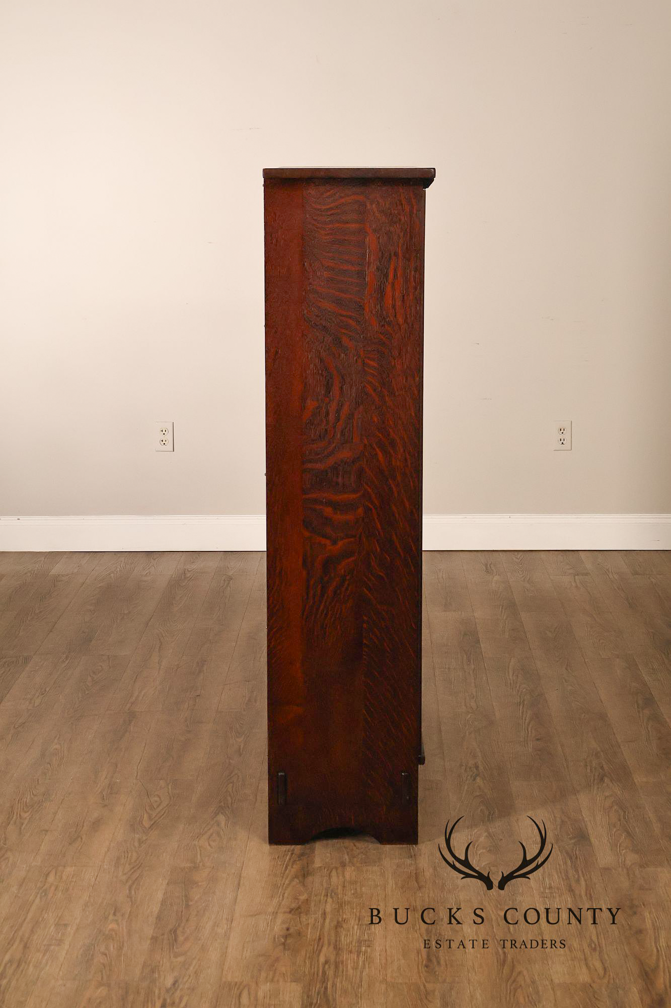 Harvey Ellis Style Mission Oak Bookcase Cabinet
