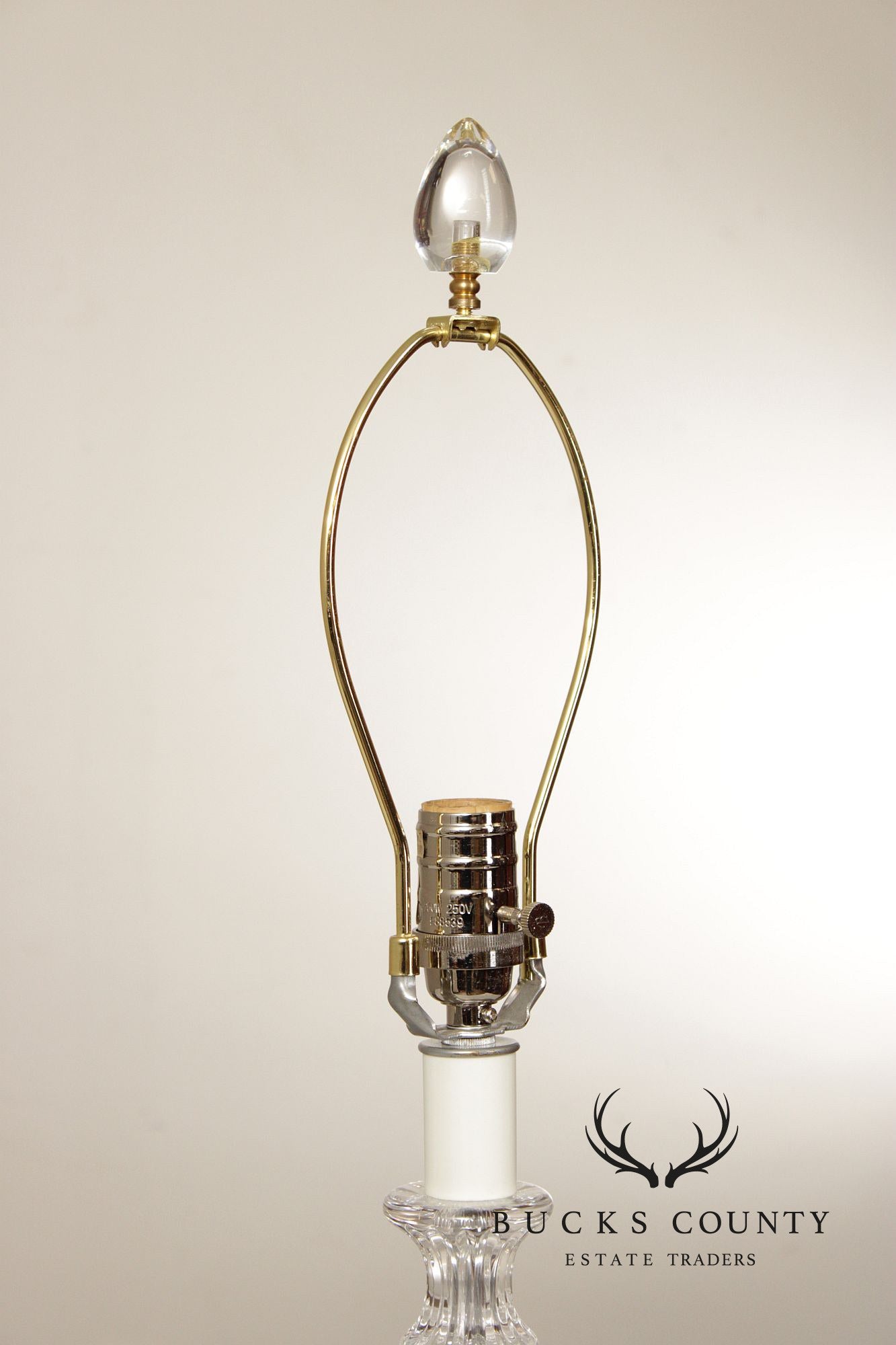 Bradburn Gallery Contemporary Pair of Glass and Lucite Table Lamps
