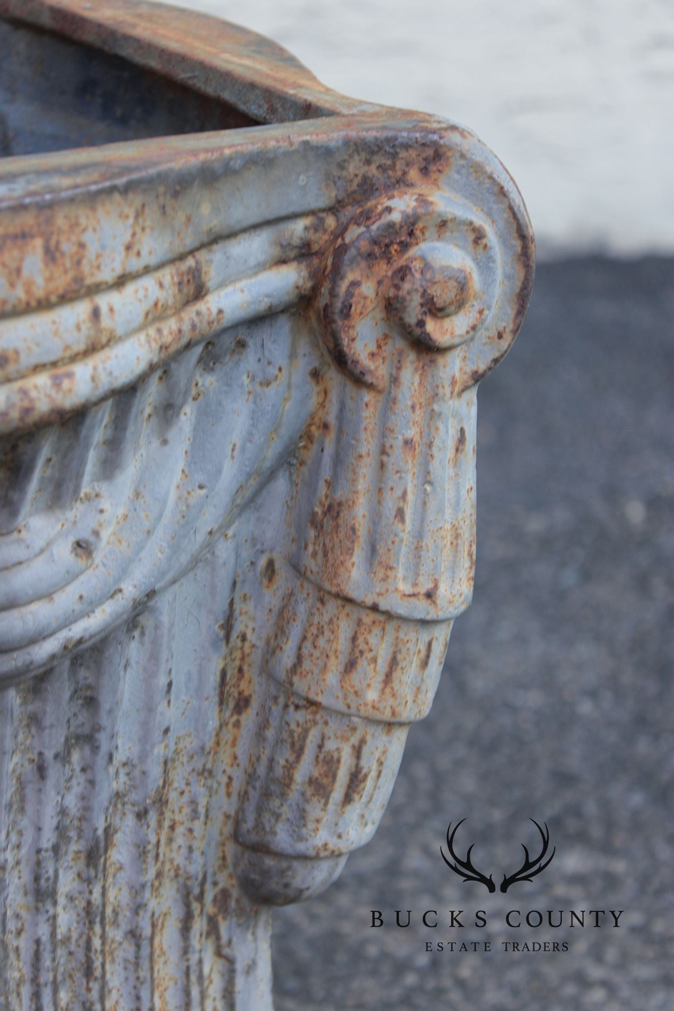 Vintage Pair of Cast Iron Garden Pedestals