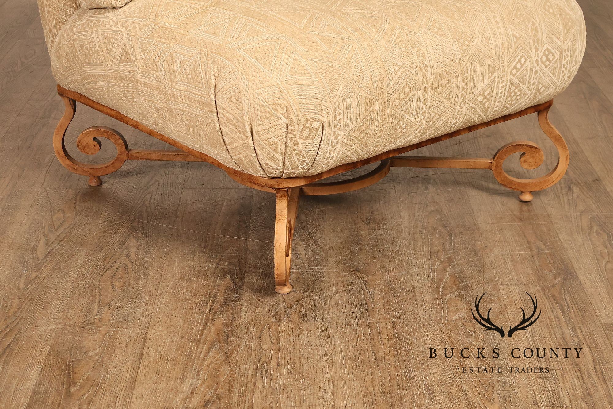 Henredon Upholstered Lounge Chair With Ottoman