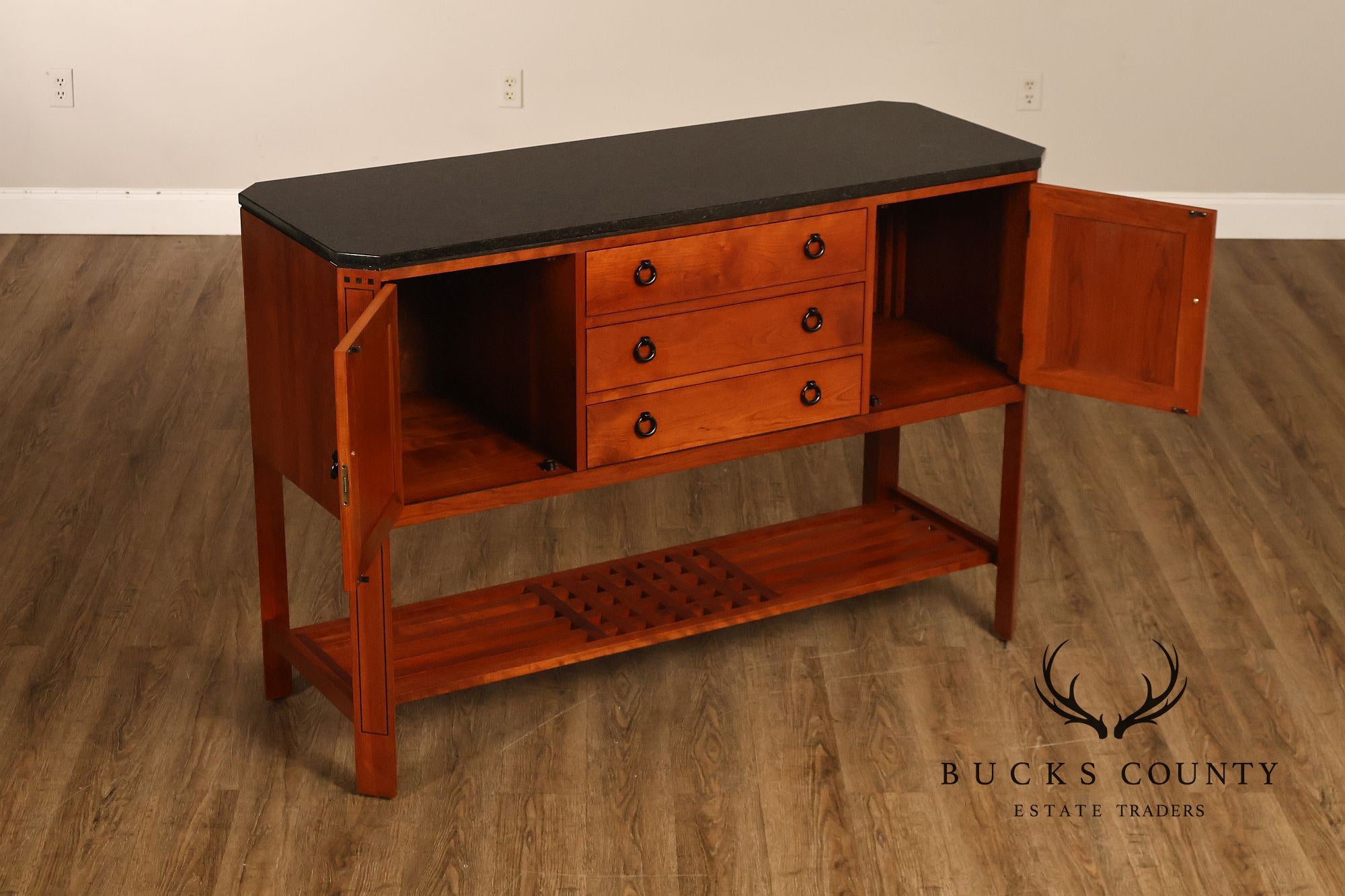 Stickley 21st Century Collection Granite Top Cherry Sideboard