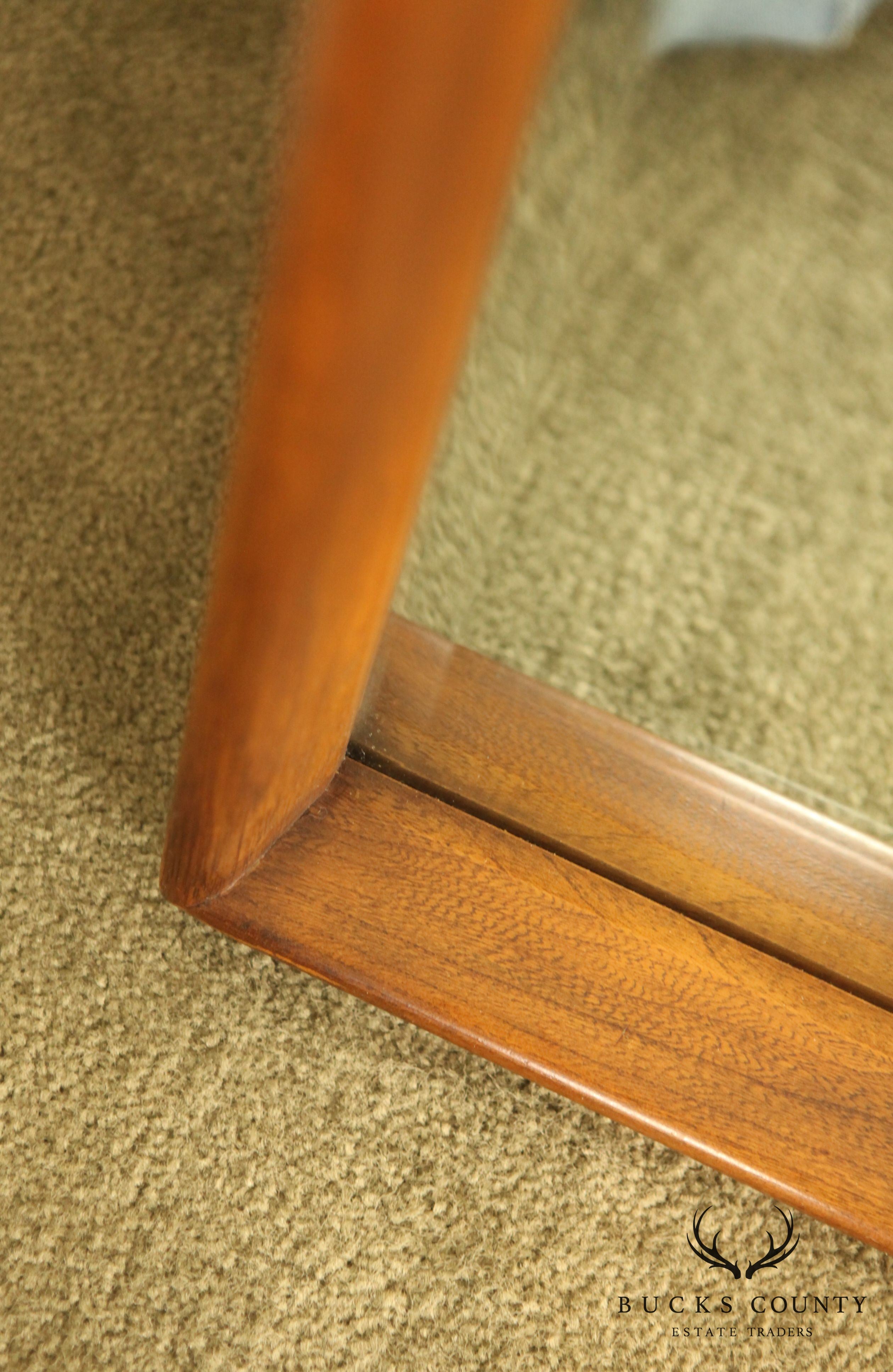 Mid Century Modern Walnut & Rosewood Frame Mirror