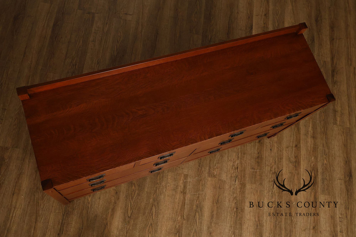 Stickley Mission Collection Oak Seven-Drawer Dresser