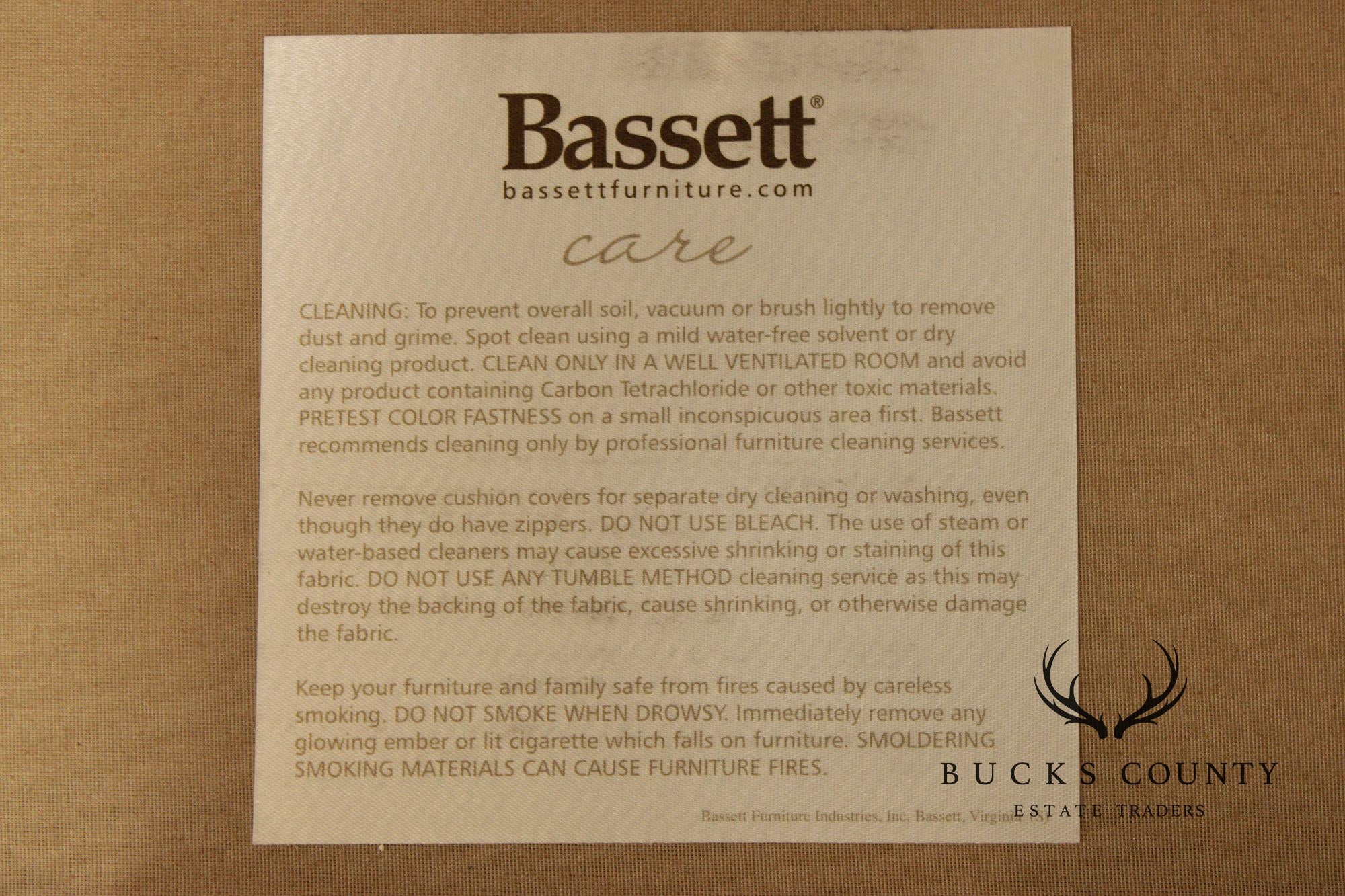 Bassett Furniture Traditional Gold Skirted Sofa