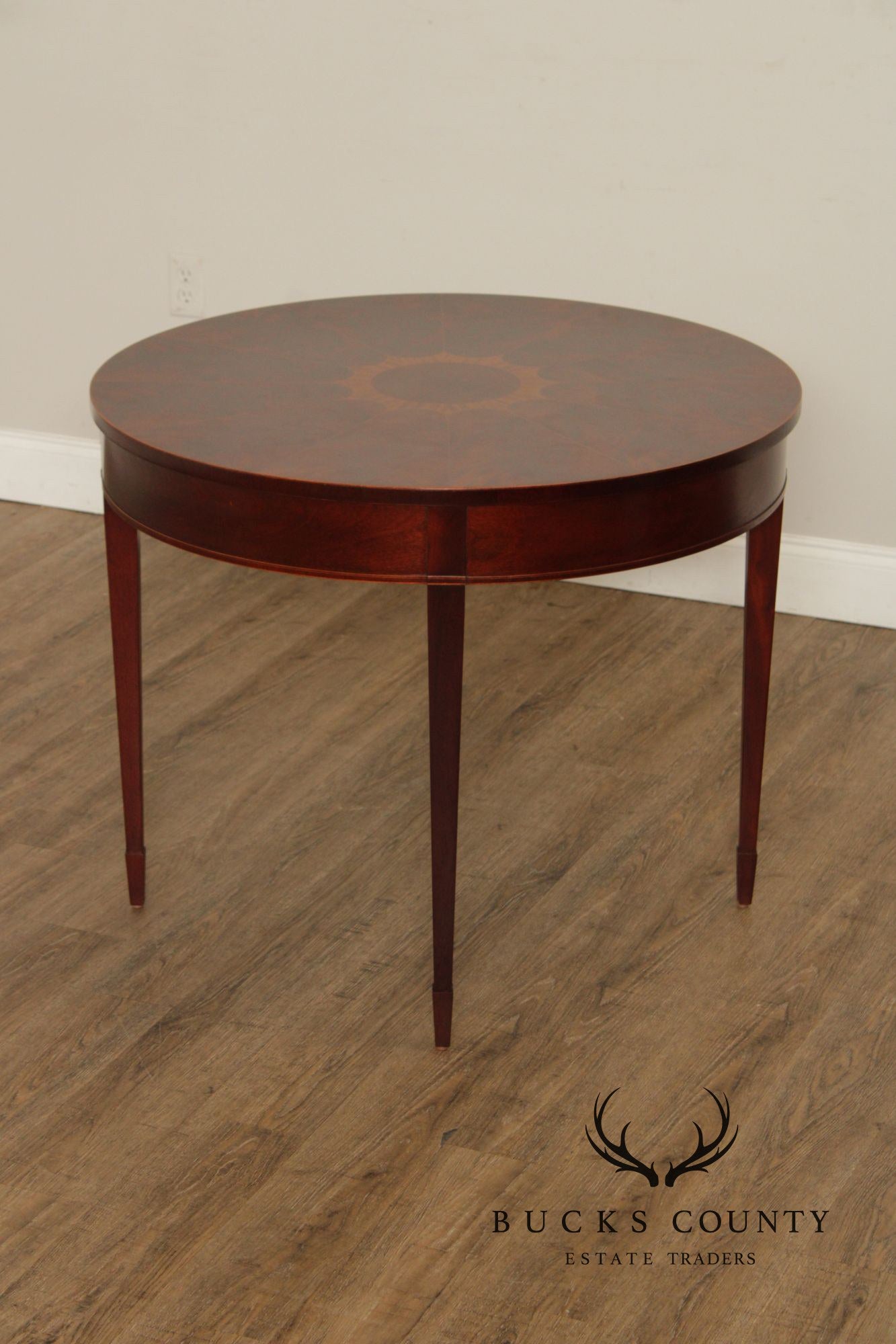 Baker Federal Style Inlaid Mahogany Center Table