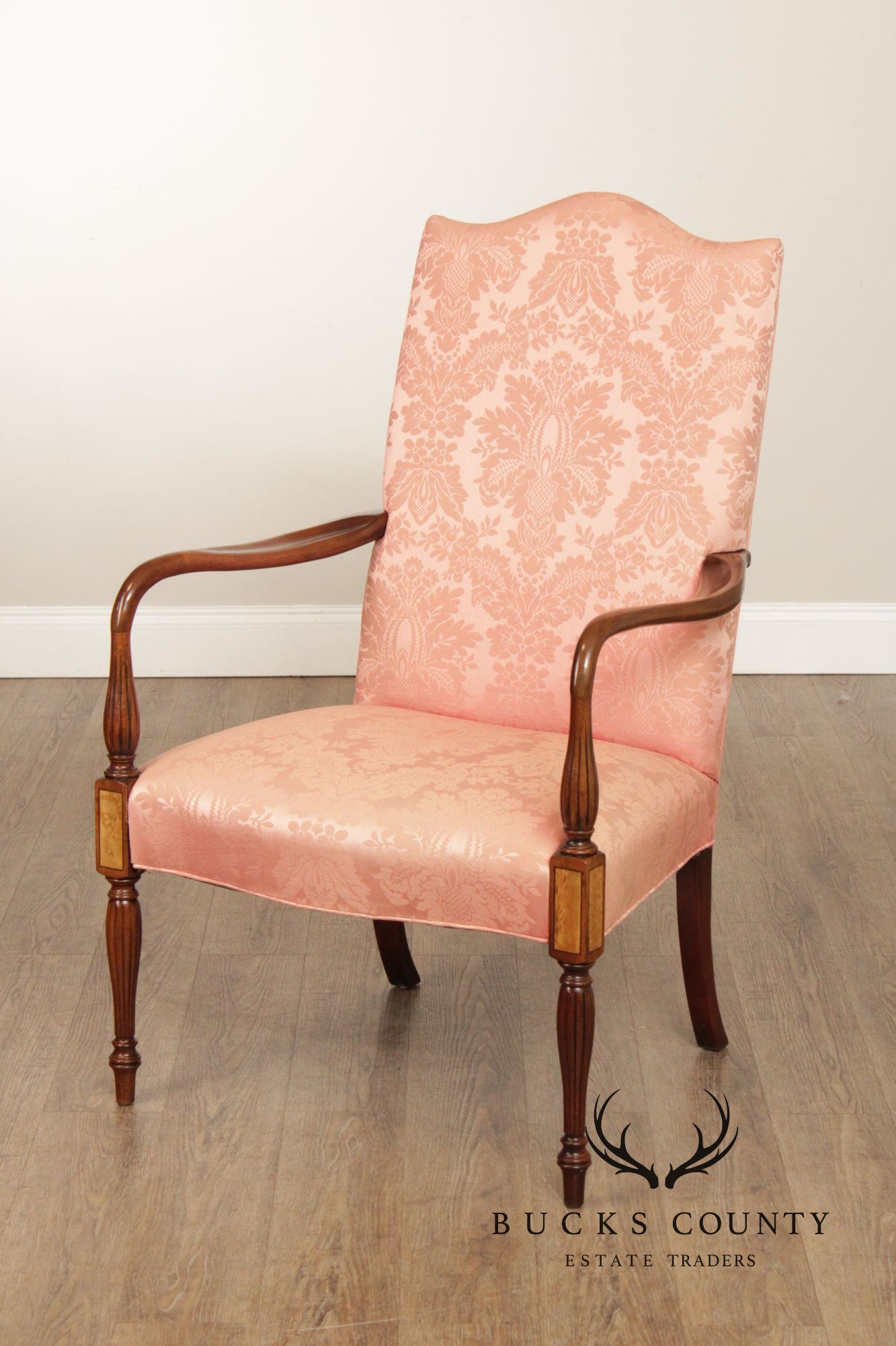 Hickory Chair Federal Style Inlaid Mahogany Armchair