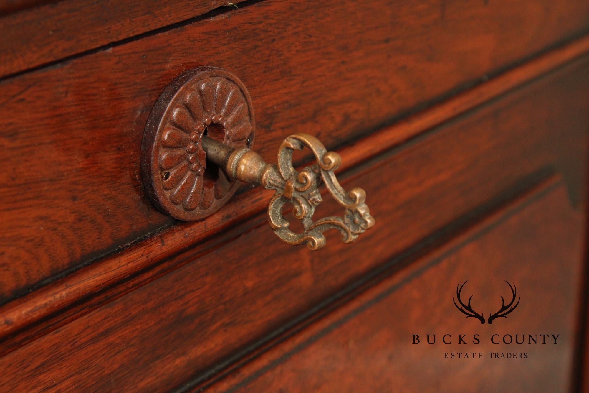 Antique Renaissance Revival Carved Walnut Drop-Front Desk
