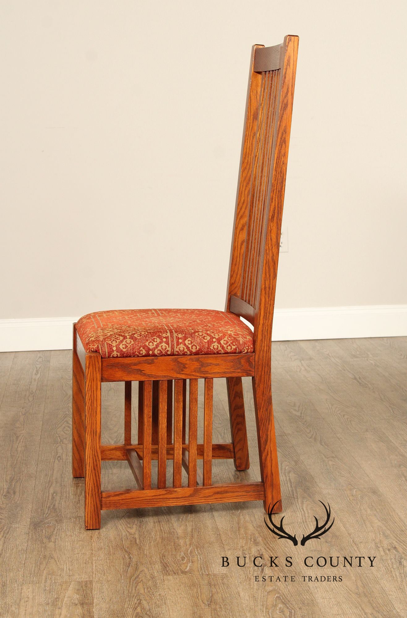 The Michaels Company Mission Style Set Of Six Oak Spindle Dining Chairs