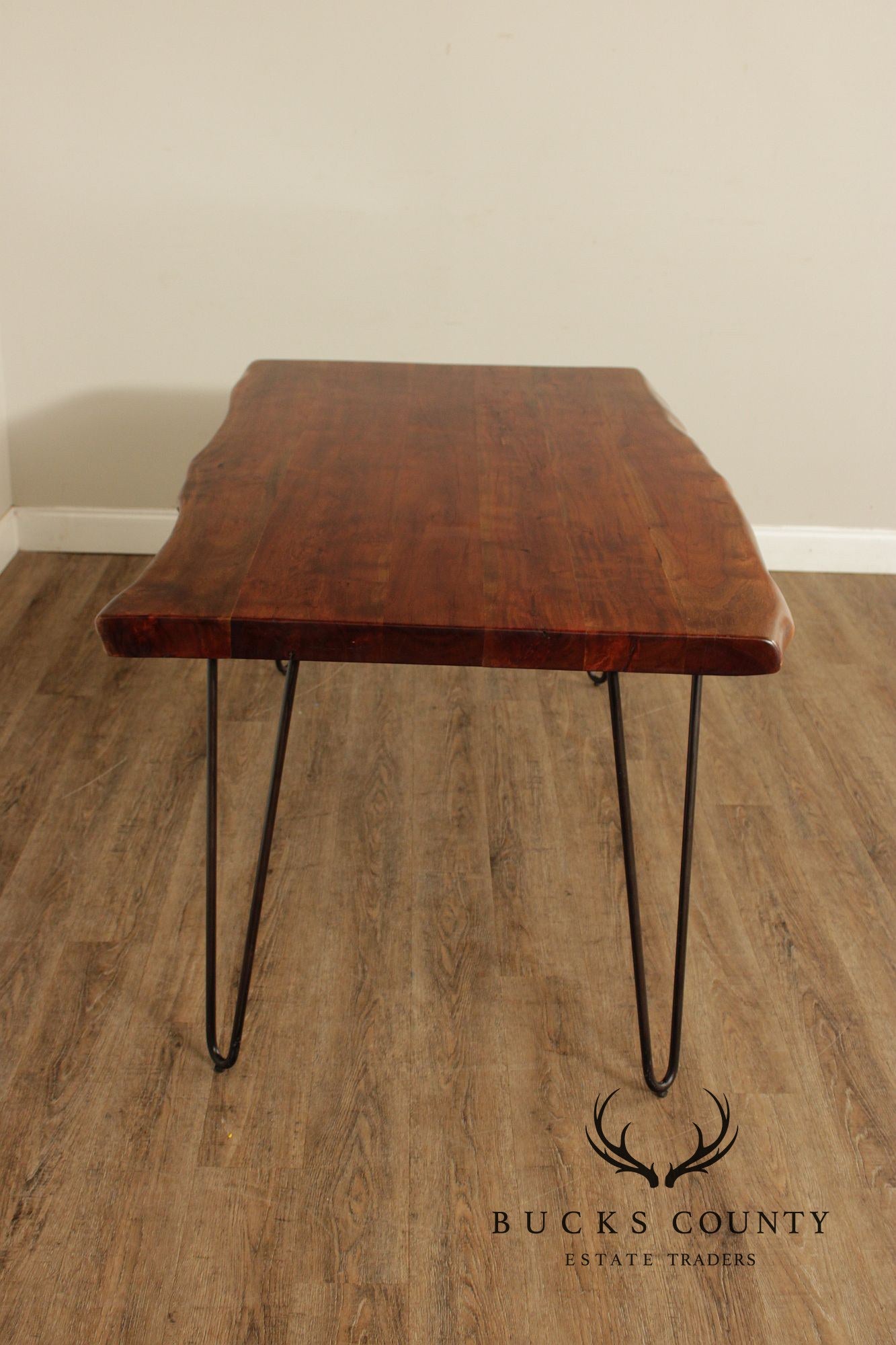Live Edge Solid Acacia Wood Butterfly Joint Dining Table