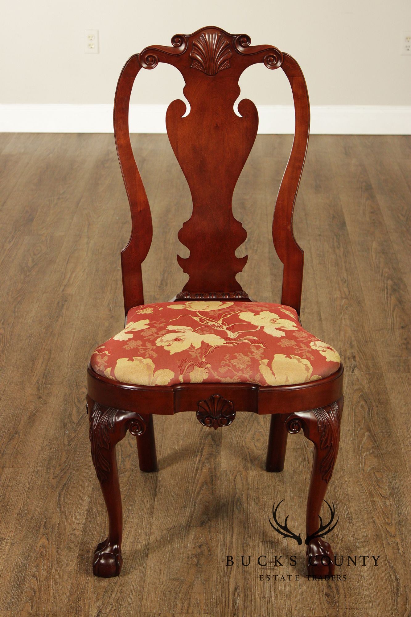 Kindel Winterthur Collection Set Of Six Carved Dining Chairs