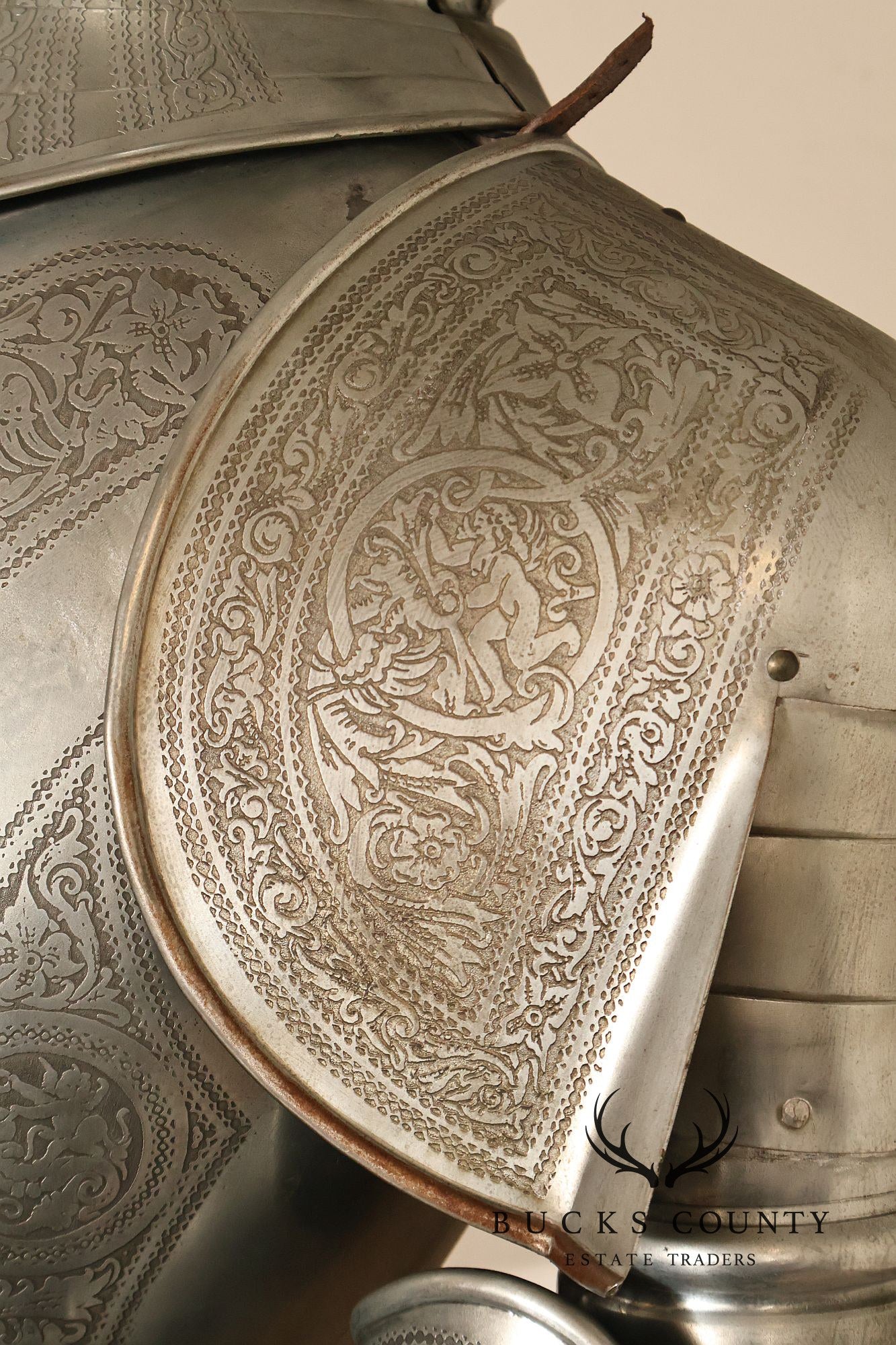 Marto Toledo Spanish Engraved Full Suit of Armor with Sword