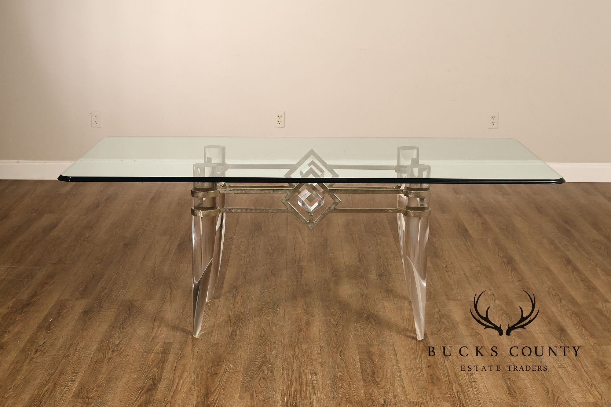 Pietro Costantini For Ello Glass Top Dining Table With Sculptural Base