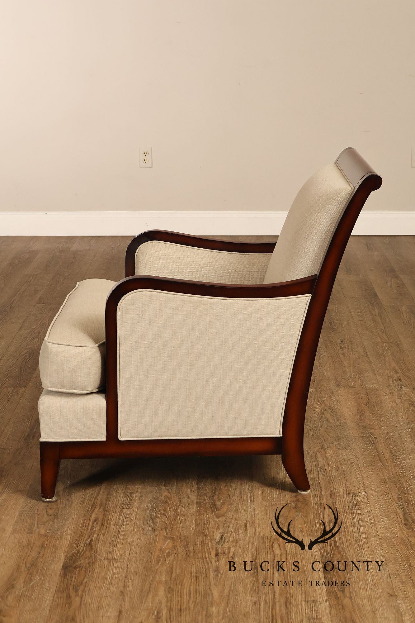 Baker Milling Road Collection Pair Of Transitional Lounge Chairs