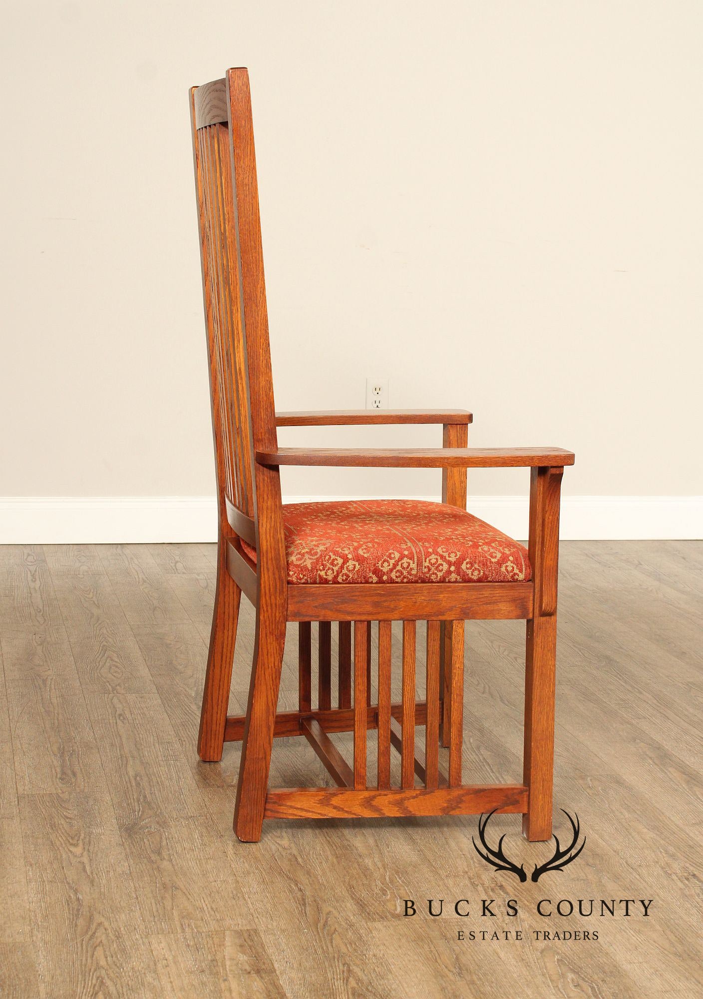 The Michaels Company Mission Style Set Of Six Oak Spindle Dining Chairs