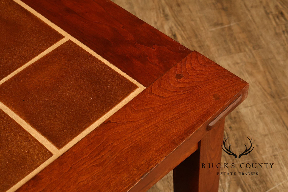 Stickley Mission Collection Cherry Tile Top Coffee Table