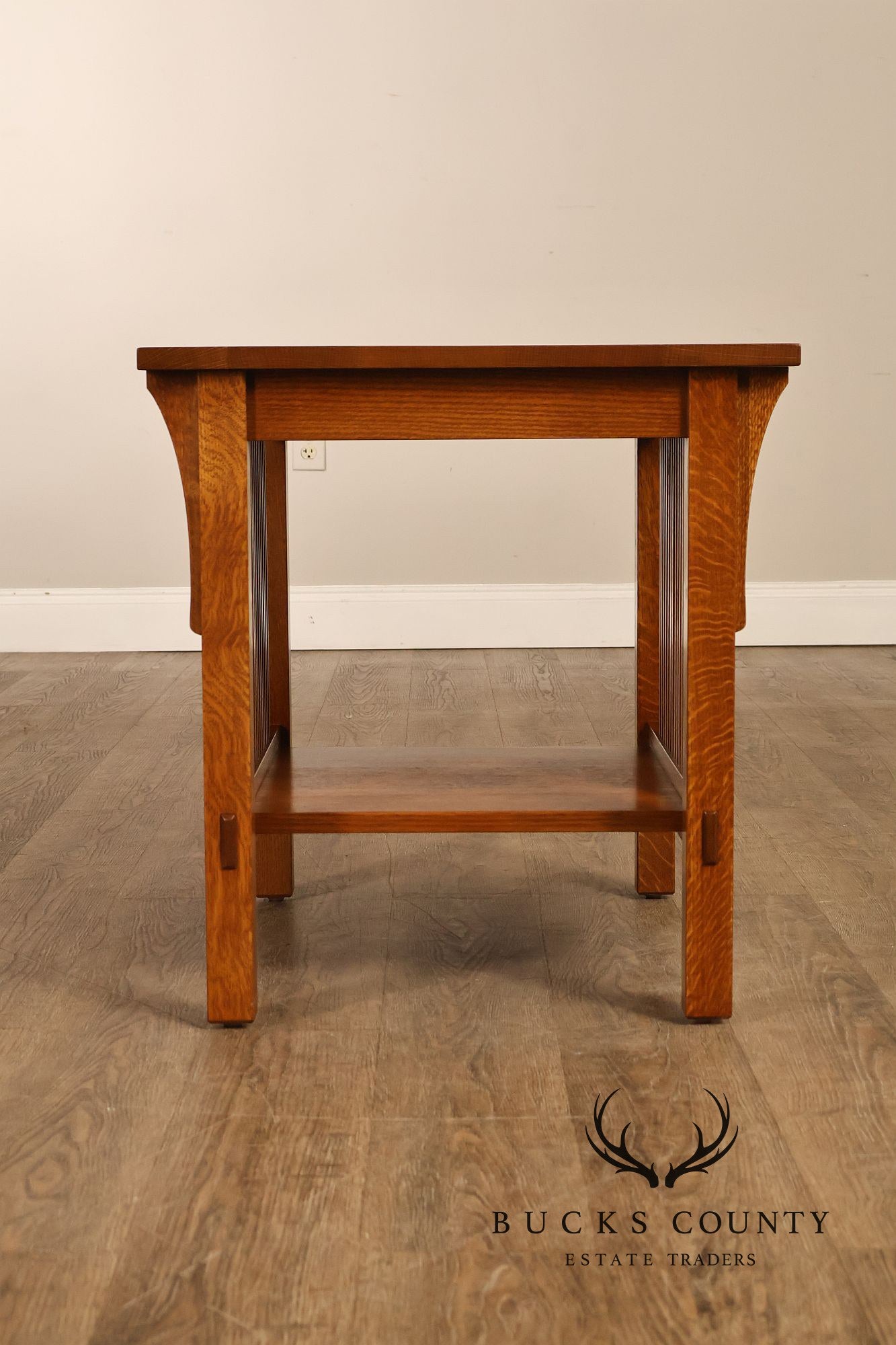 Stickley Mission Collection Oak Spindle Lamp Table