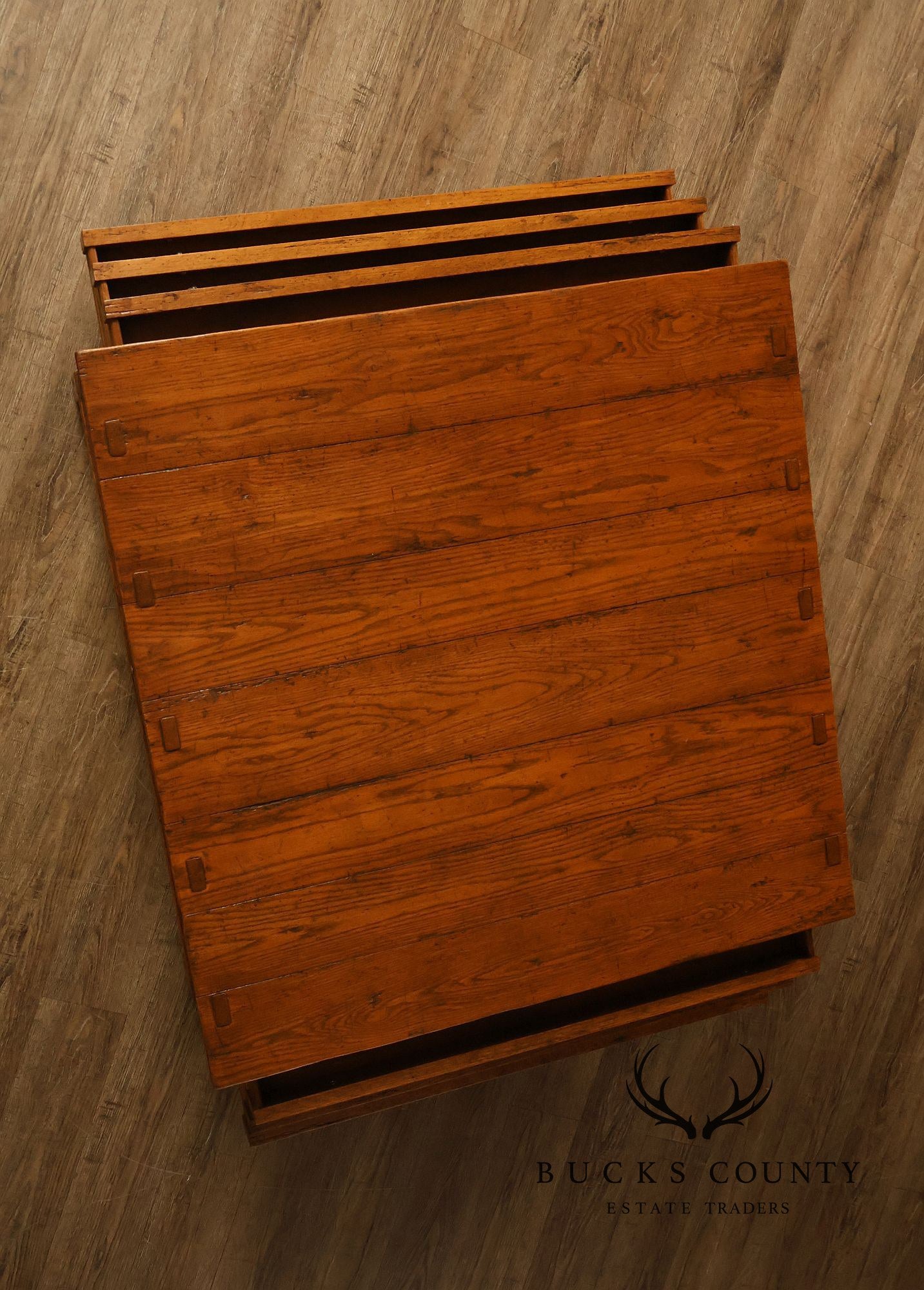 Guy Chaddock Antiqued Oak Storage Coffee Table