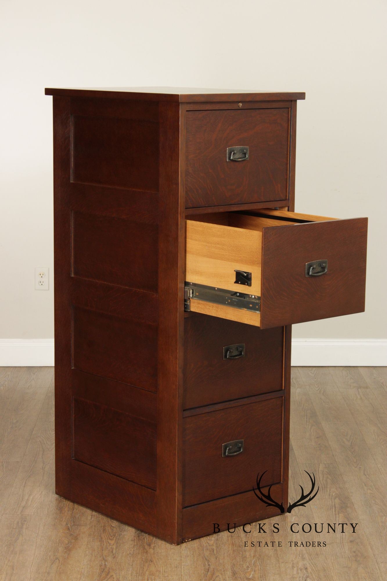 Stickley Mission Collection Oak Four Drawer File Cabinet