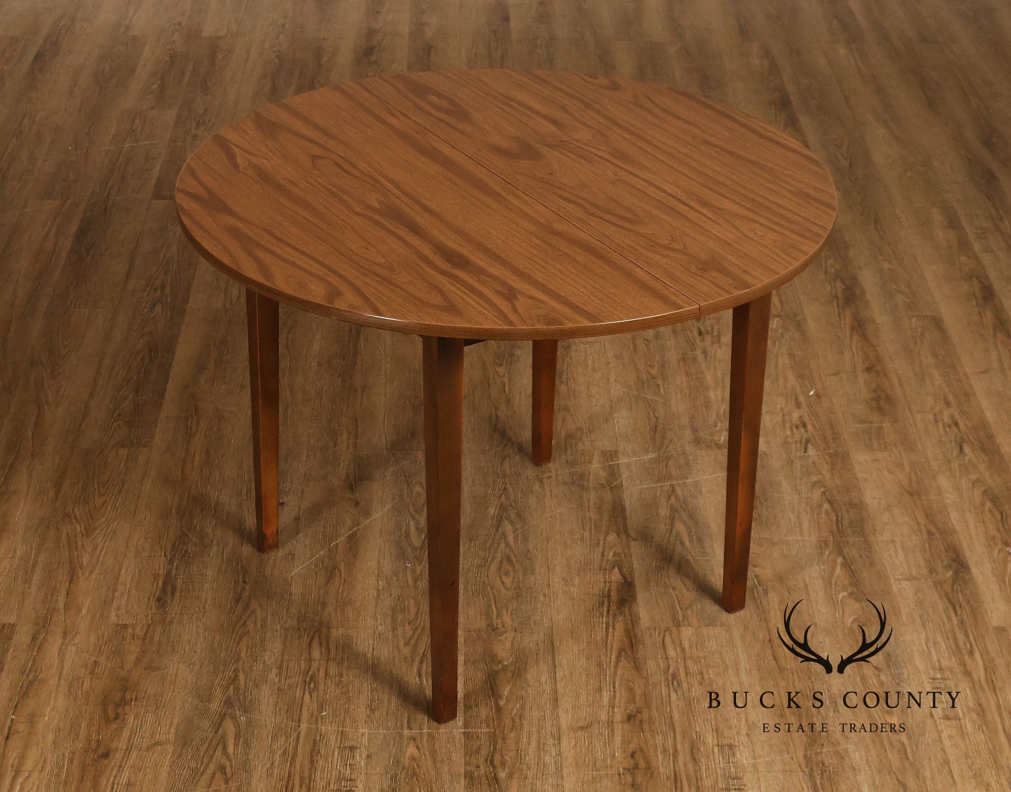 Mid Century Modern Round Expandable Dining Table