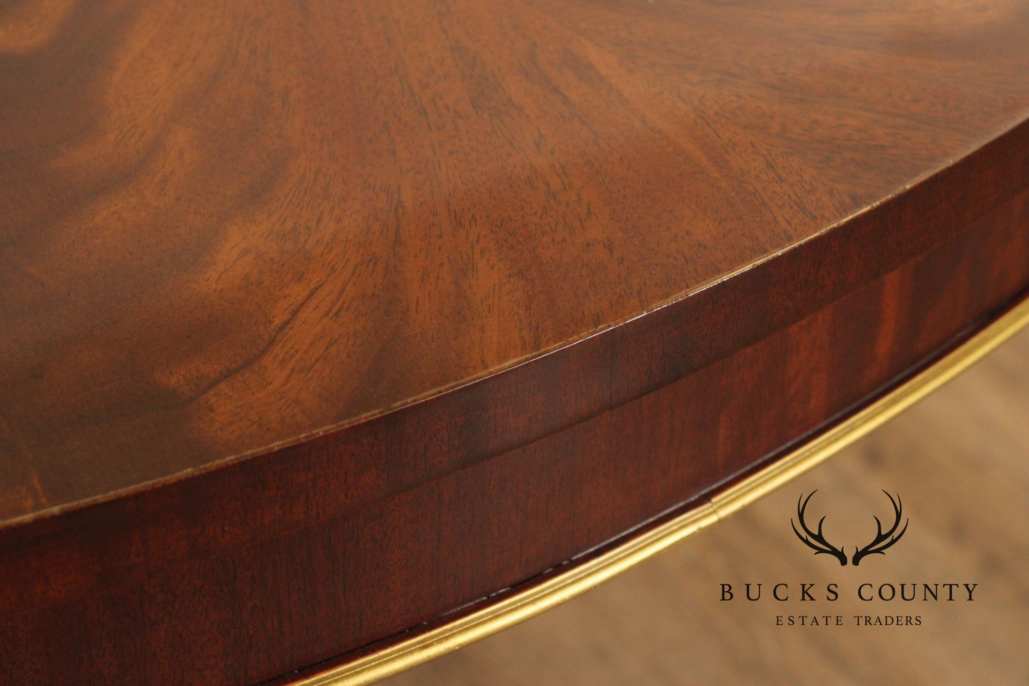 John Widdicomb Rococo Style Partial Gilt Round Mahogany Center Table