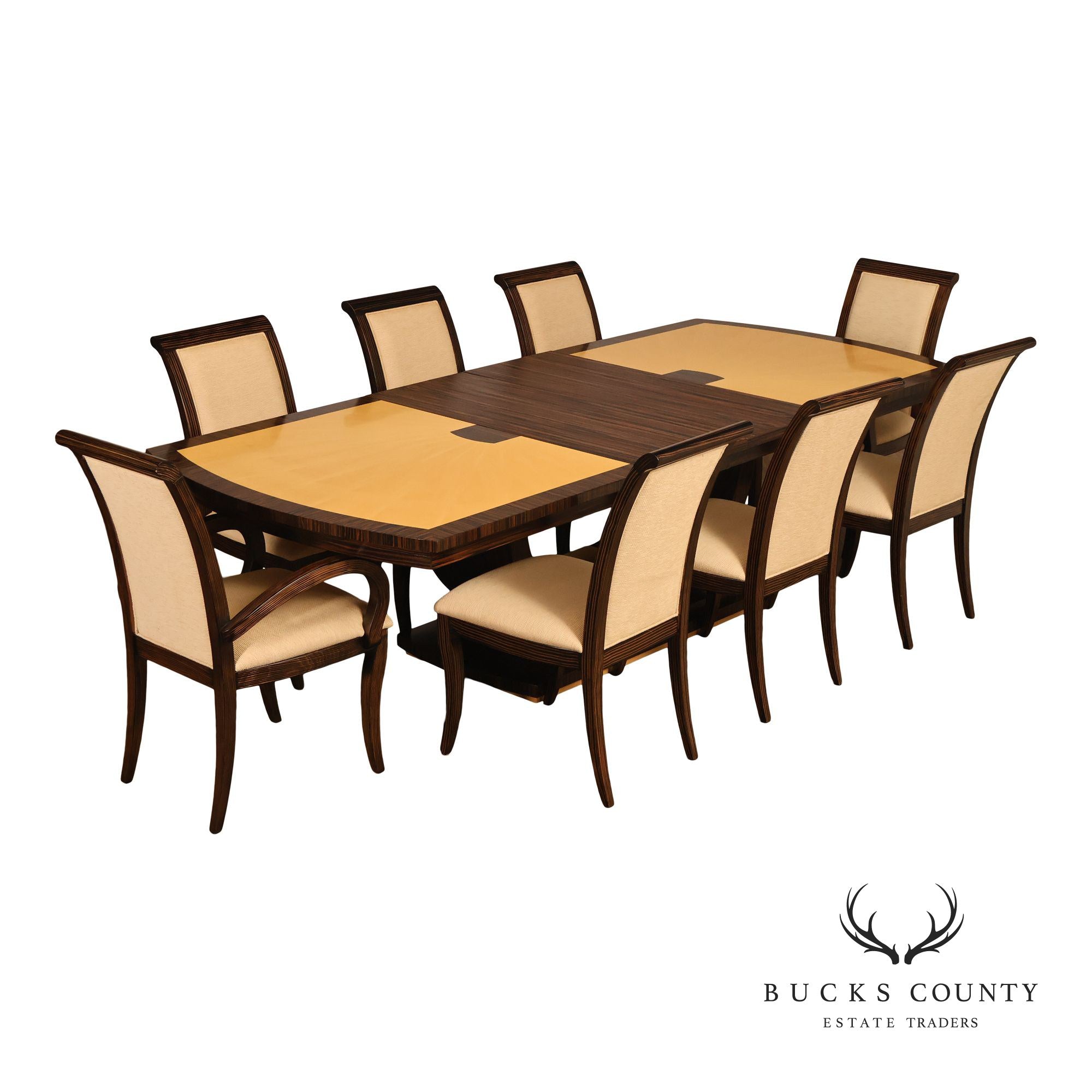 Giorgio Collection Natural Wood Pedestal Dinning Table and 8 Chairs