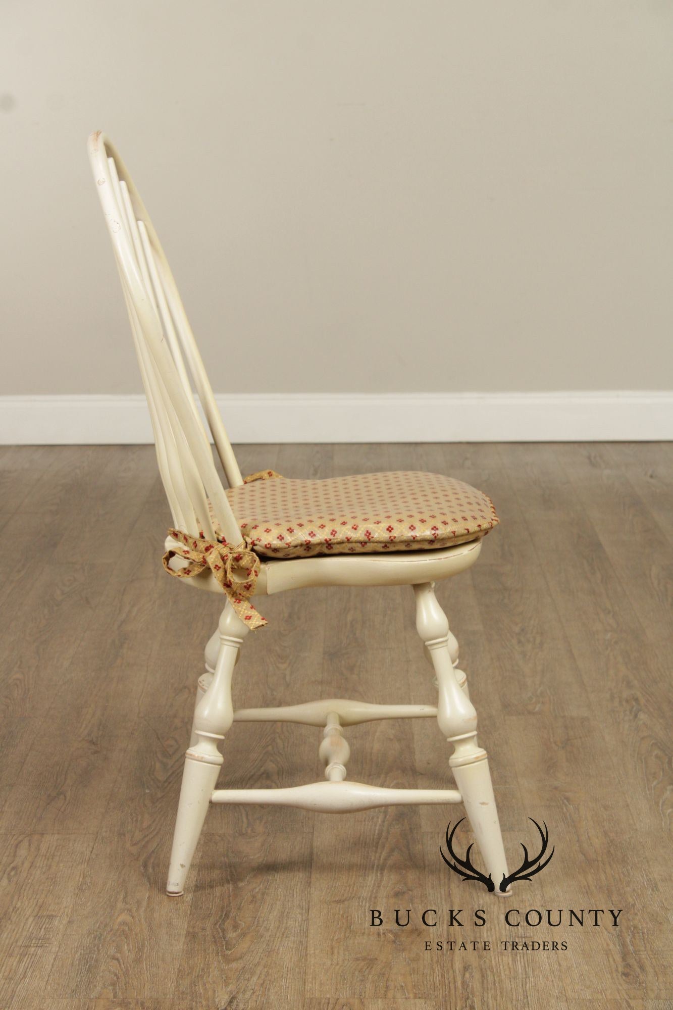 Nichols and Stone Set of Six Painted Windsor Dining Chairs