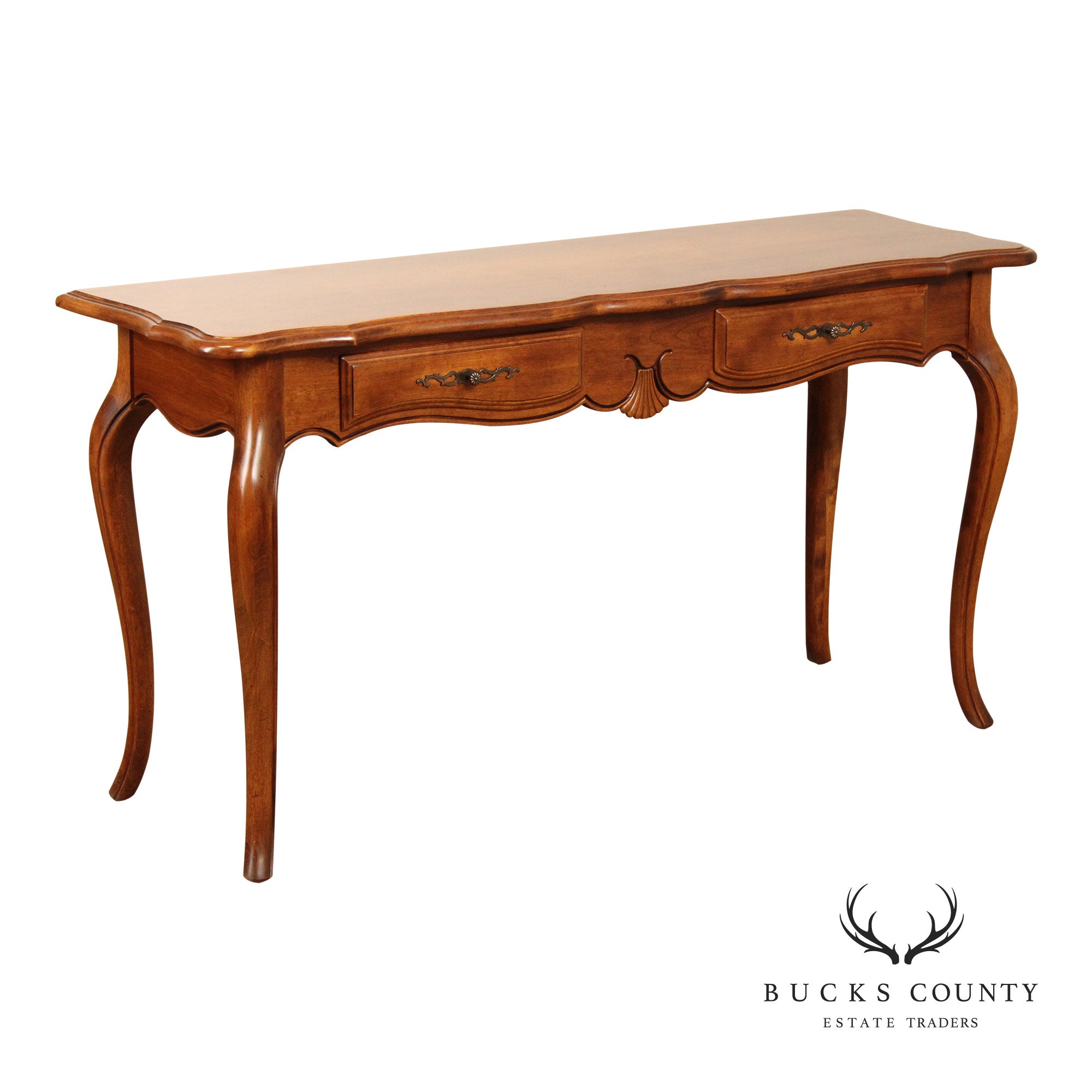Ethan Allen 'Country French' Two-Drawer Console Table
