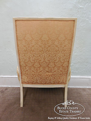 Custom French Regency Directoire Style Painted Wide Seat Fauteuil Loveseat