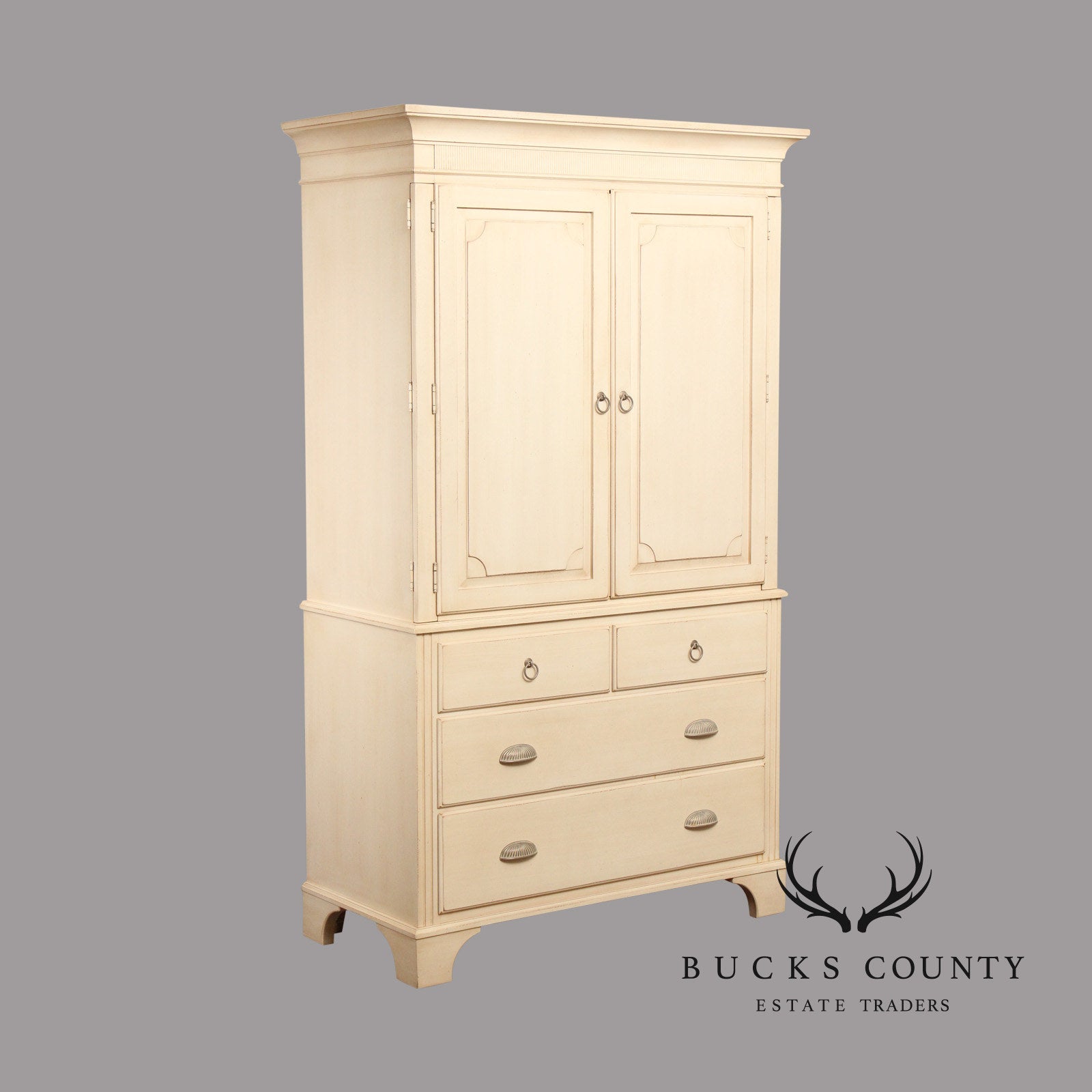 Ethan Allen Swedish Home Collection Painted Armoire Cabinet