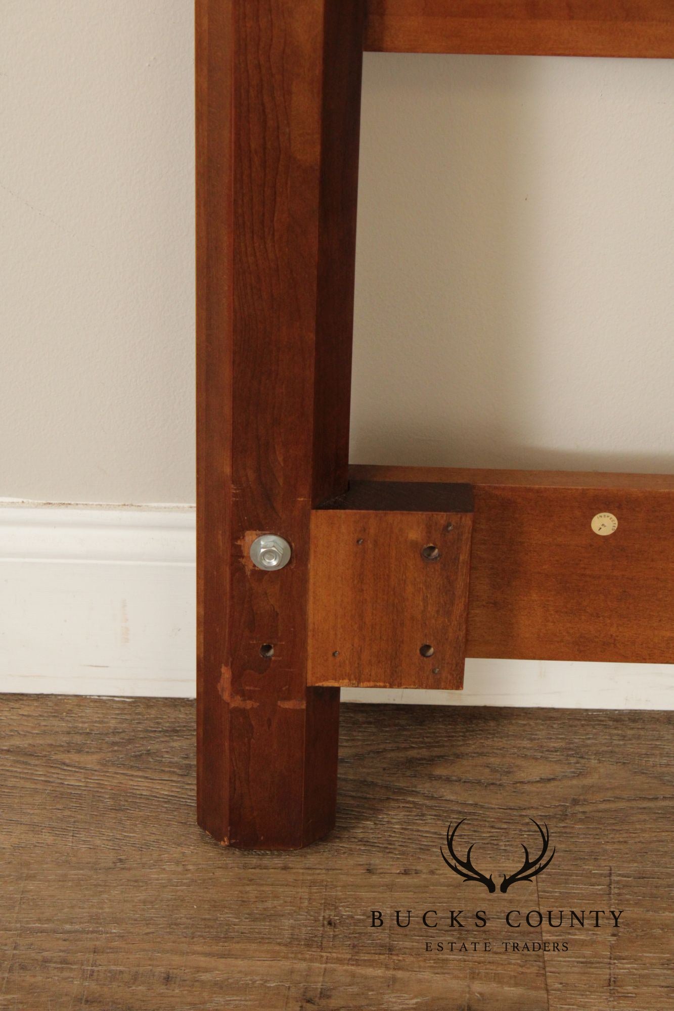 Century Furniture Traditional Yew Wood Queen Headboard