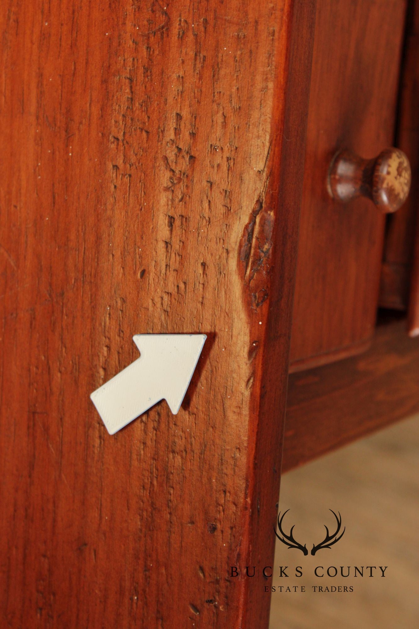 Shaker Style Custom Pine Drop-Leaf Sewing Cabinet