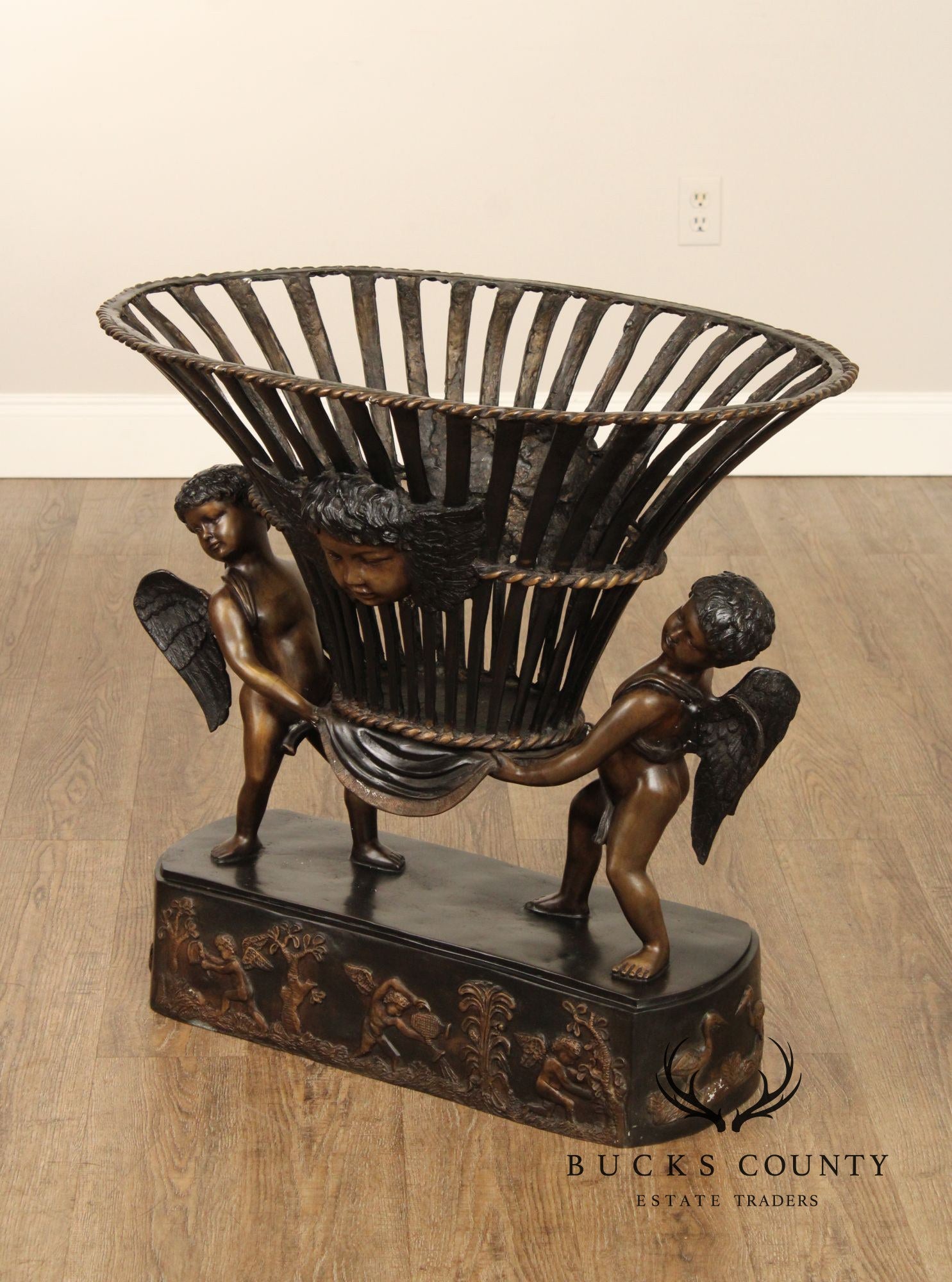 Italian Renaissance Style Bronze Cherub Table Base