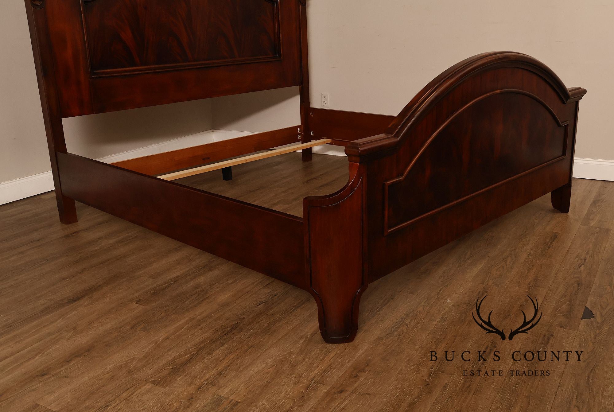 Henredon Carlyle Mahogany Victorian Style High Back King Bed