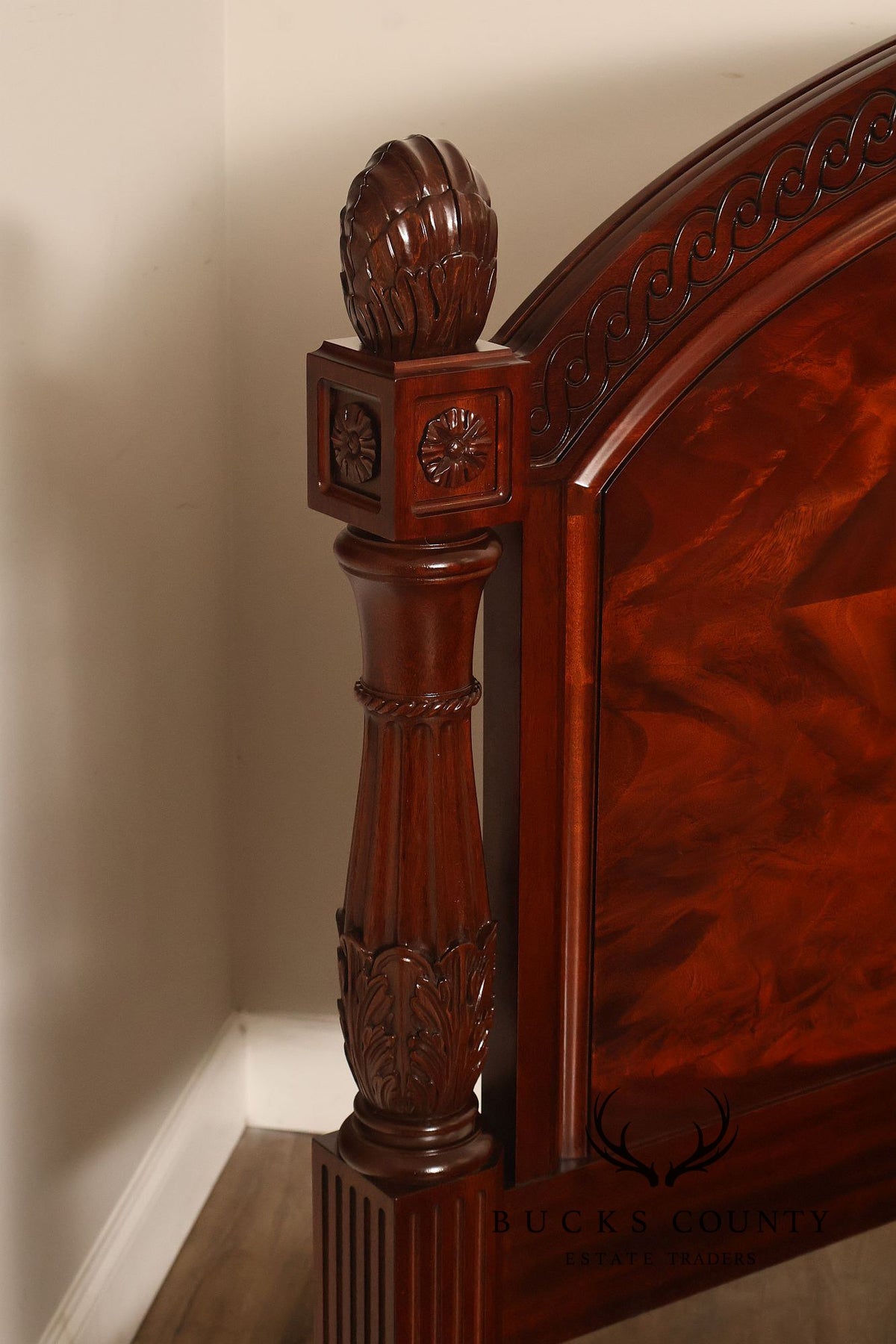 Henkel Harris Mahogany Low-Post Queen Bed