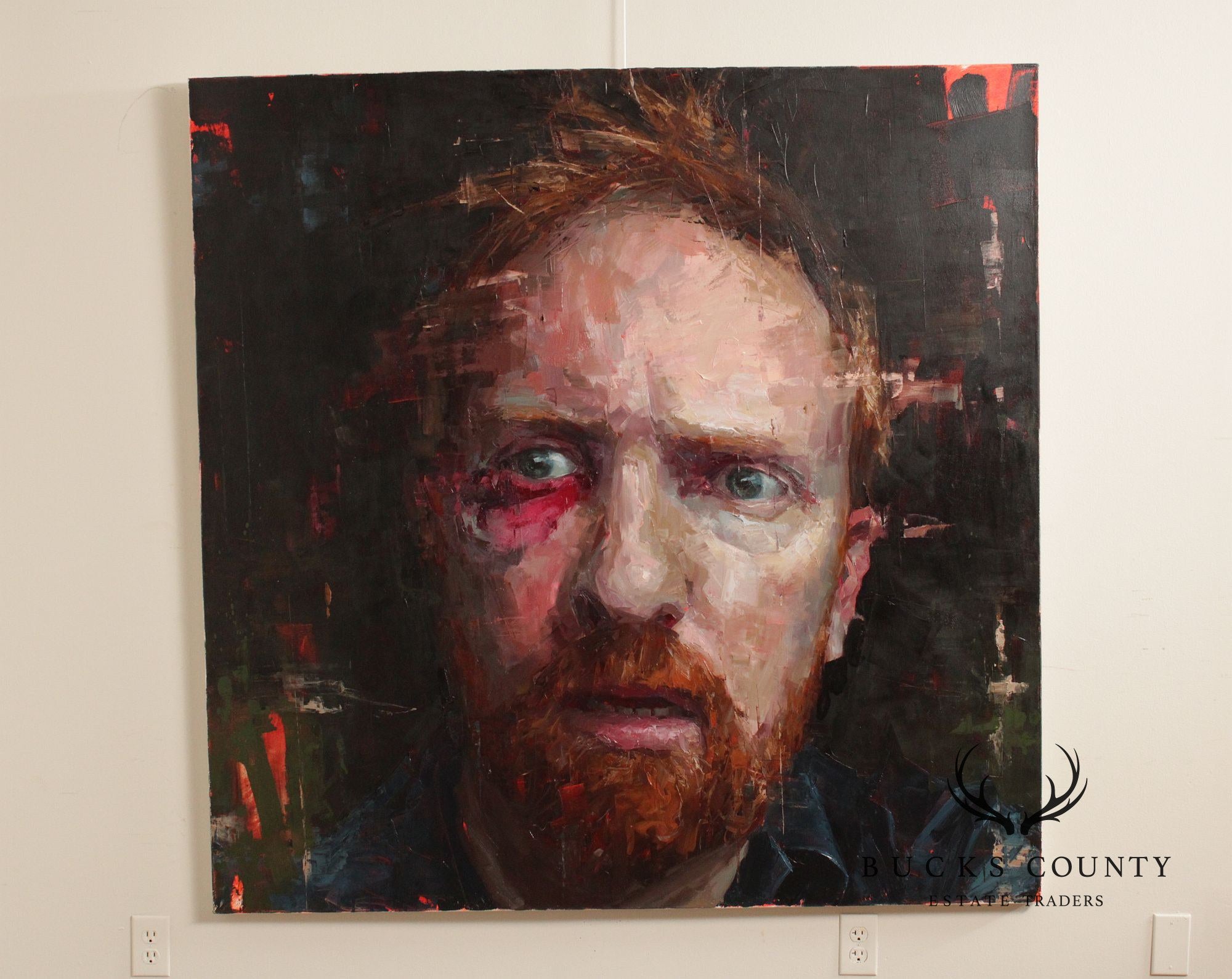 Aron Belka Oil on Canvas, 'Self Portrait'