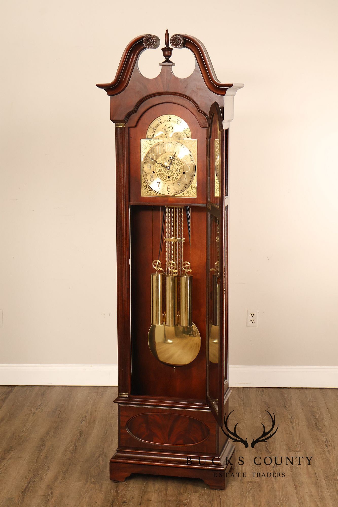 Howard Millar 3 Weight Pedalium Nautical Themed Grandfather Clock