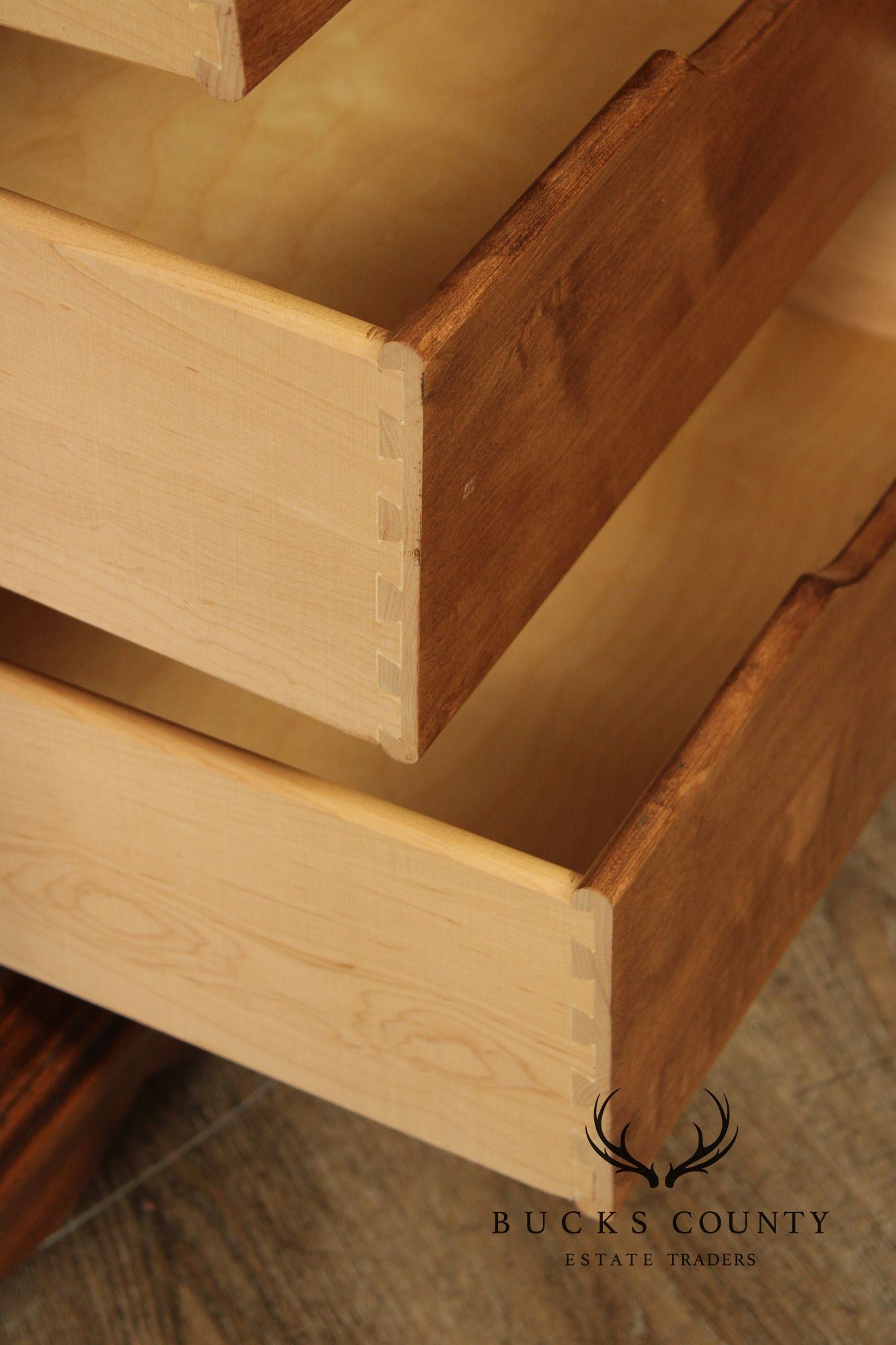 Solid Maple Colonial Revival Style Vintage Sideboard Buffet