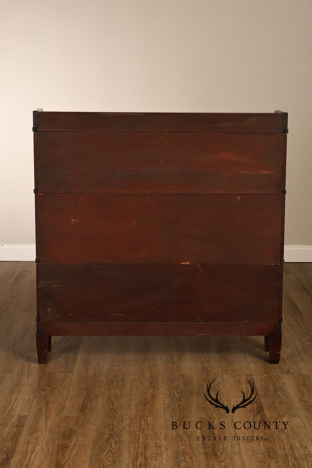 Antique Globe-Wernicke Mahogany Double Wide Barrister Bookcase