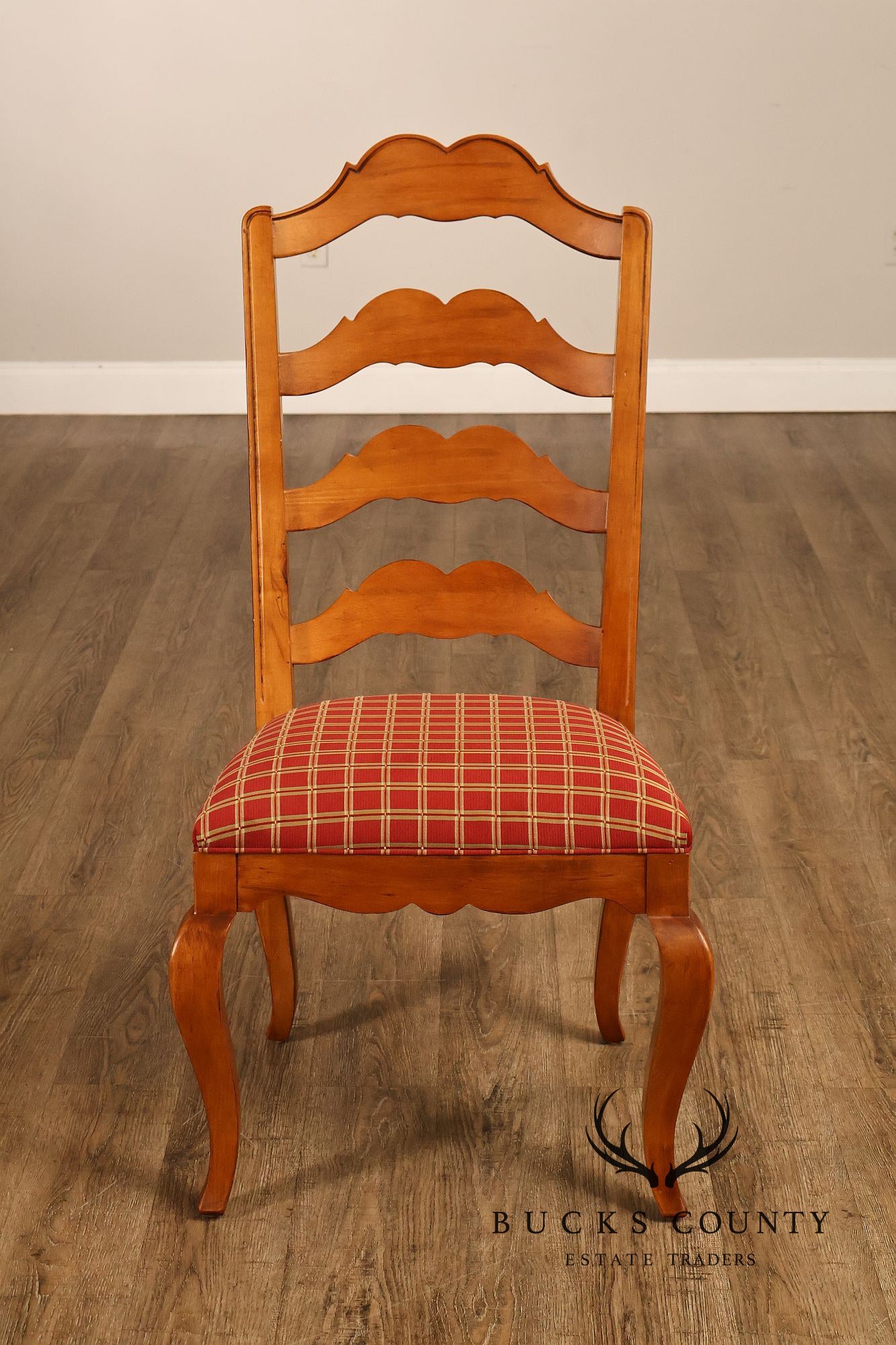 Ethan Allen Legacy Collection Set Of 10 Maple French Country Ladder Back Dining Chairs