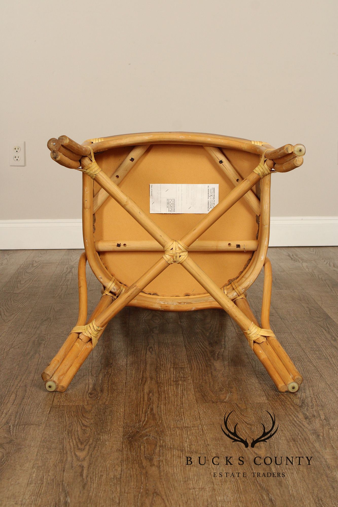 Braxton Culler Vintage Set of Six Rattan 'Trellis' Dining Chairs