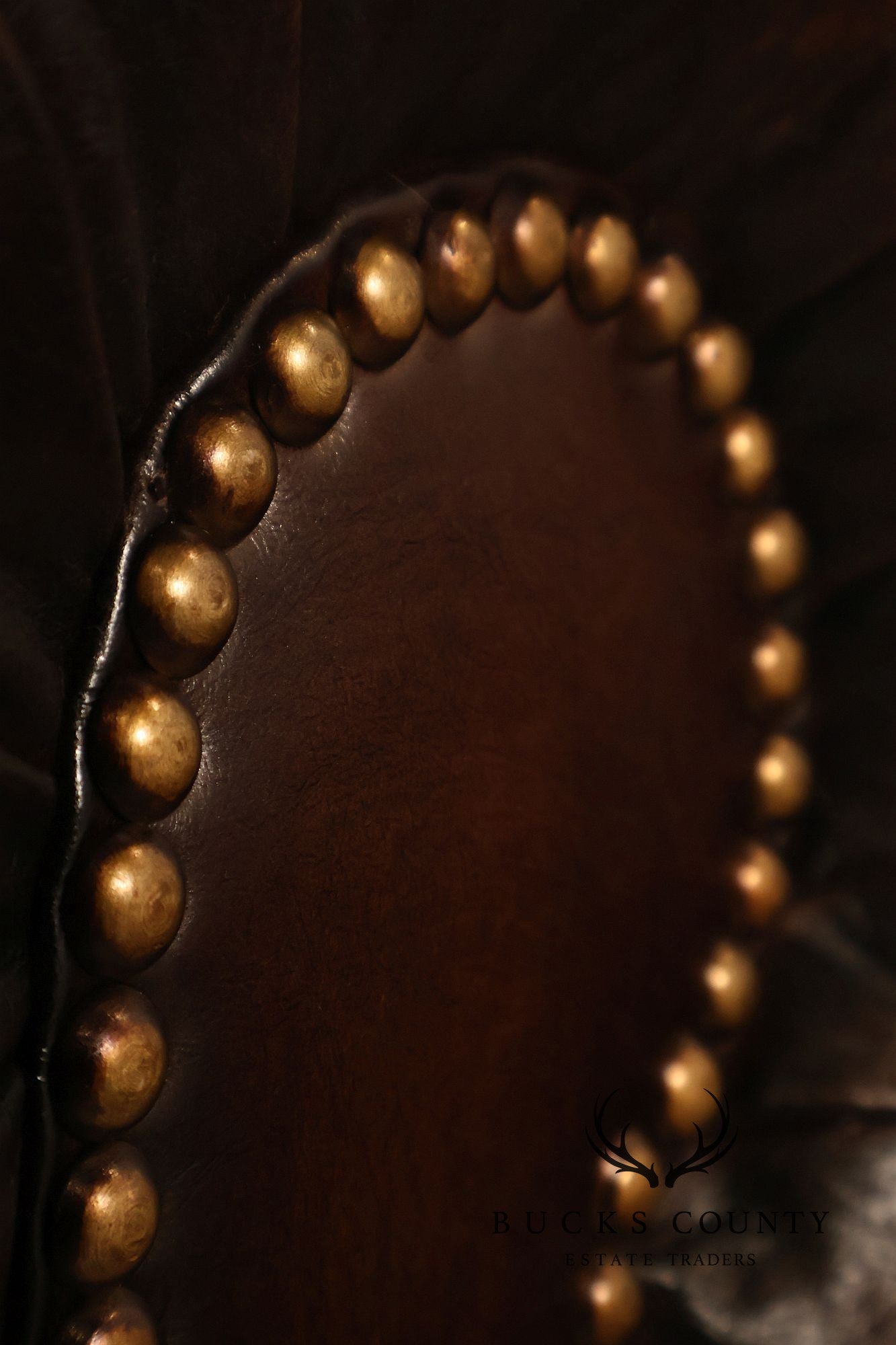 Chesterfield Style Dark Brown Tufted Leather Club Chair