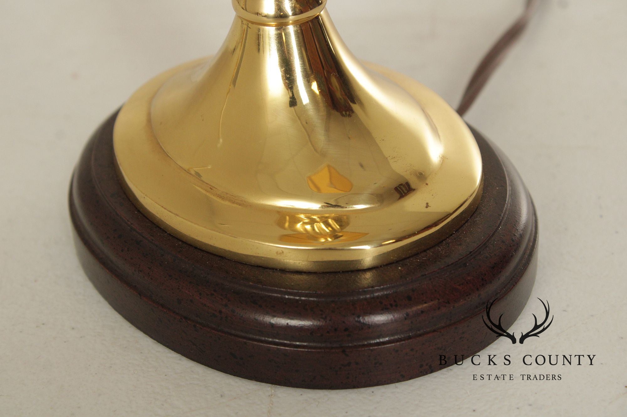 Kaiser Kuhn Lighting Vintage Pair of Brass Candlestick Table Lamps