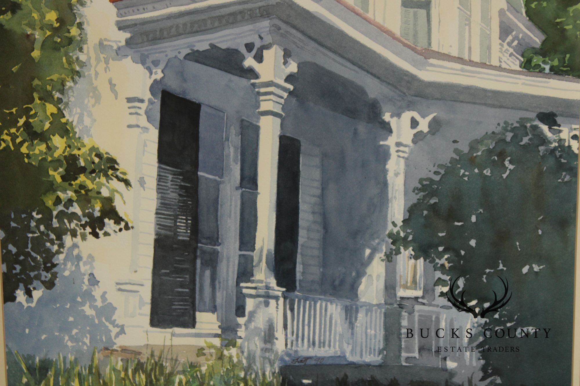 Signed Watercolor Painting, The Mansion Inn, New Hope, PA