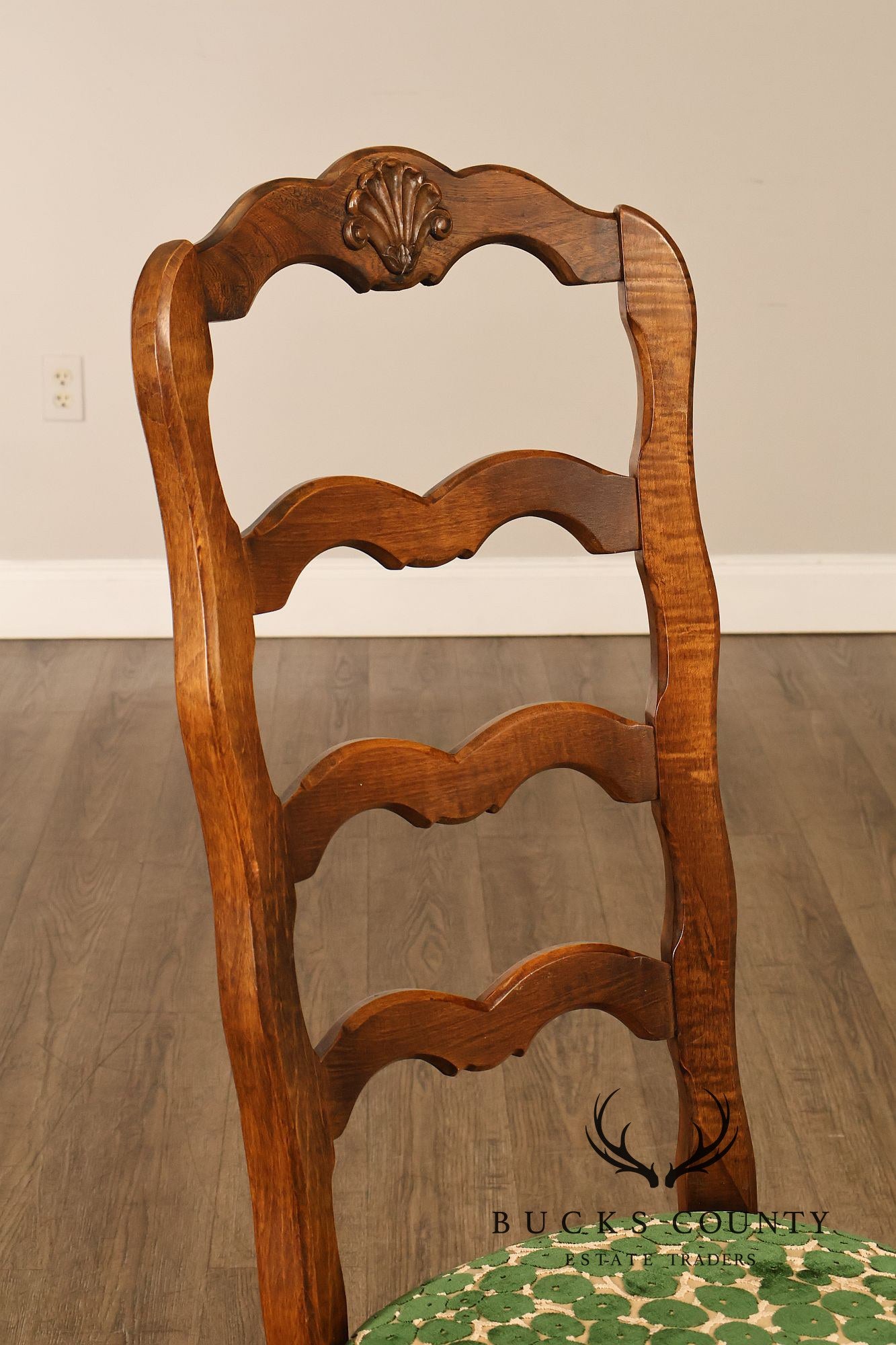 Hill Mfg. Corp. French Country Style Set of Six Ladderback Dining Chairs