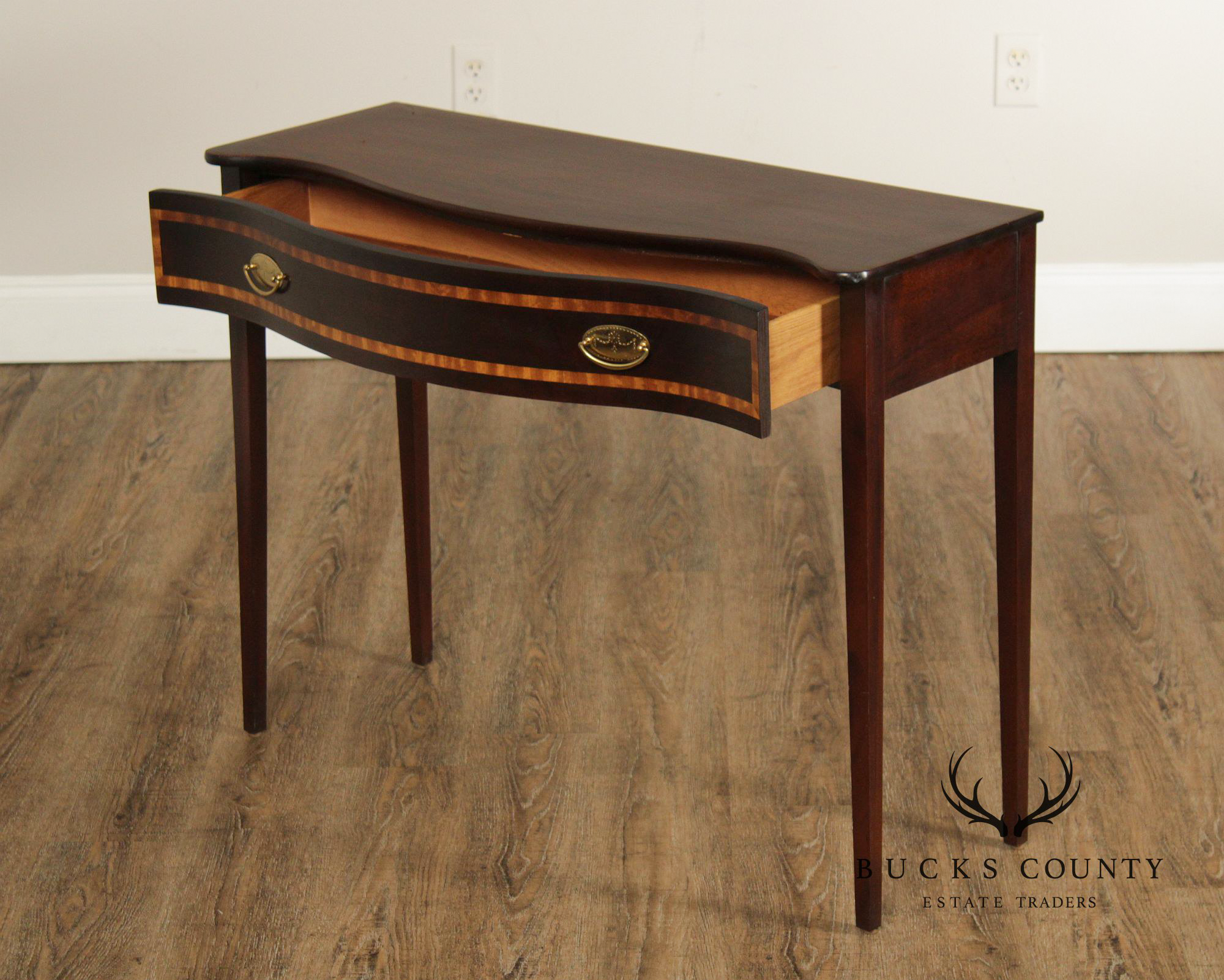 Federal Style Inlaid Mahogany Narrow Console Table