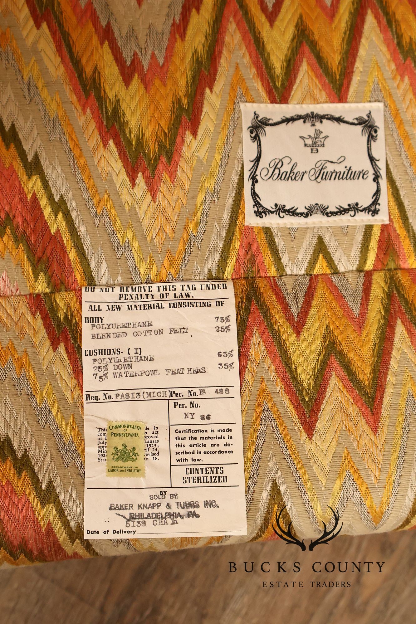 Baker Furniture Louis XV Style Wing Back Bergère Chair And Ottoman